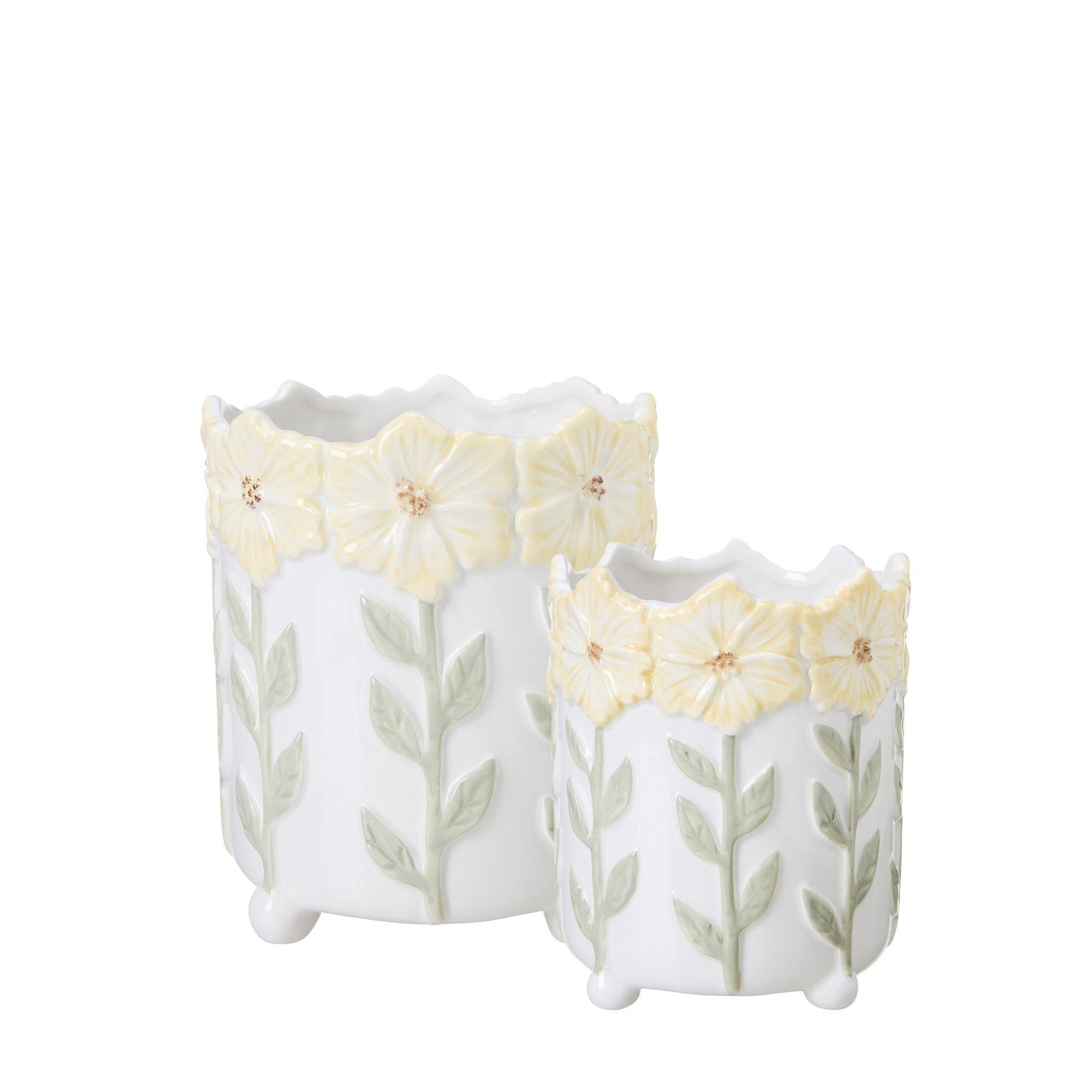 ISABELLA Pot S/2 Light Yellow - Light Yellow - 15x17 12x14cm