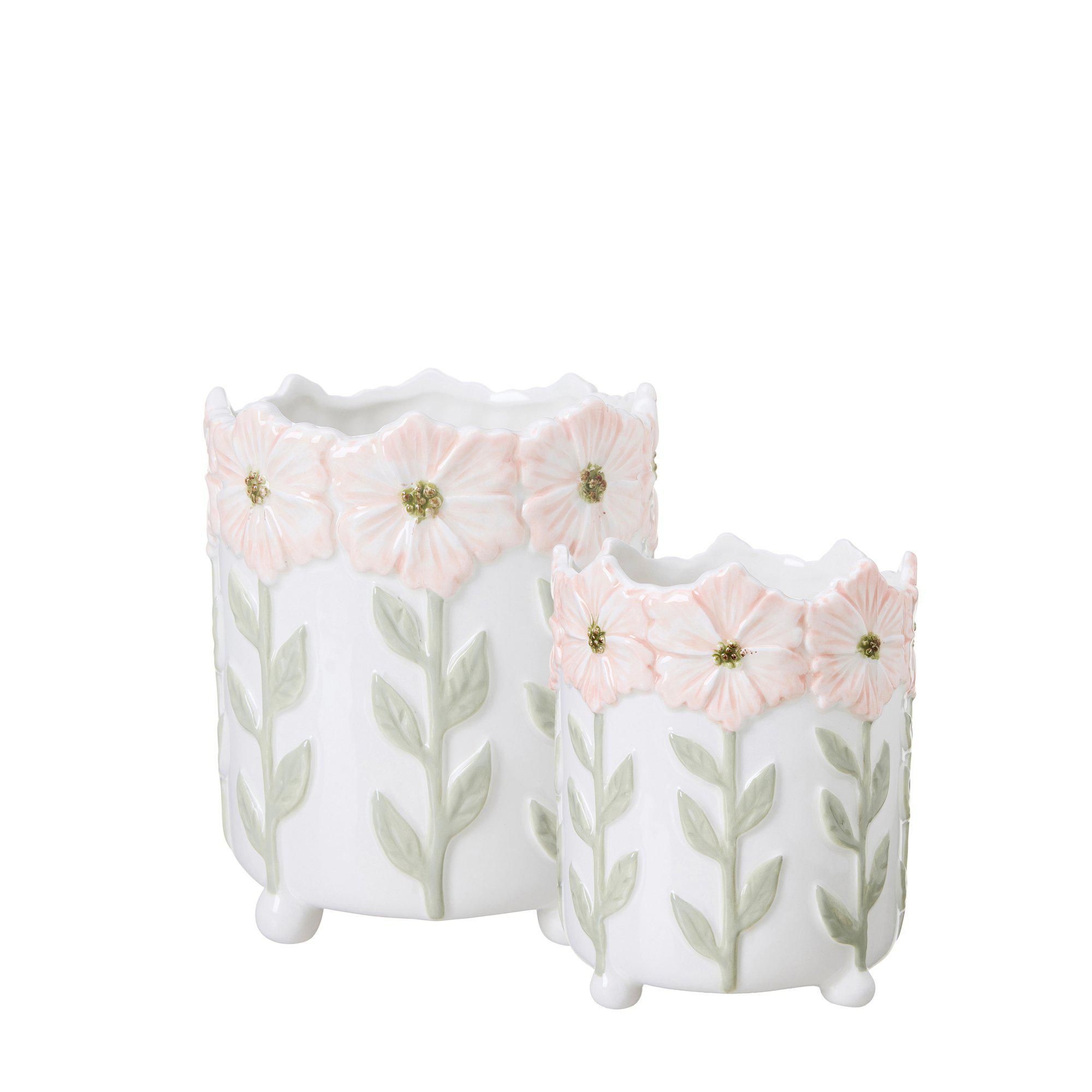 ISABELLA Pot S/2 Pink - Pink - 15x17 12x14cm