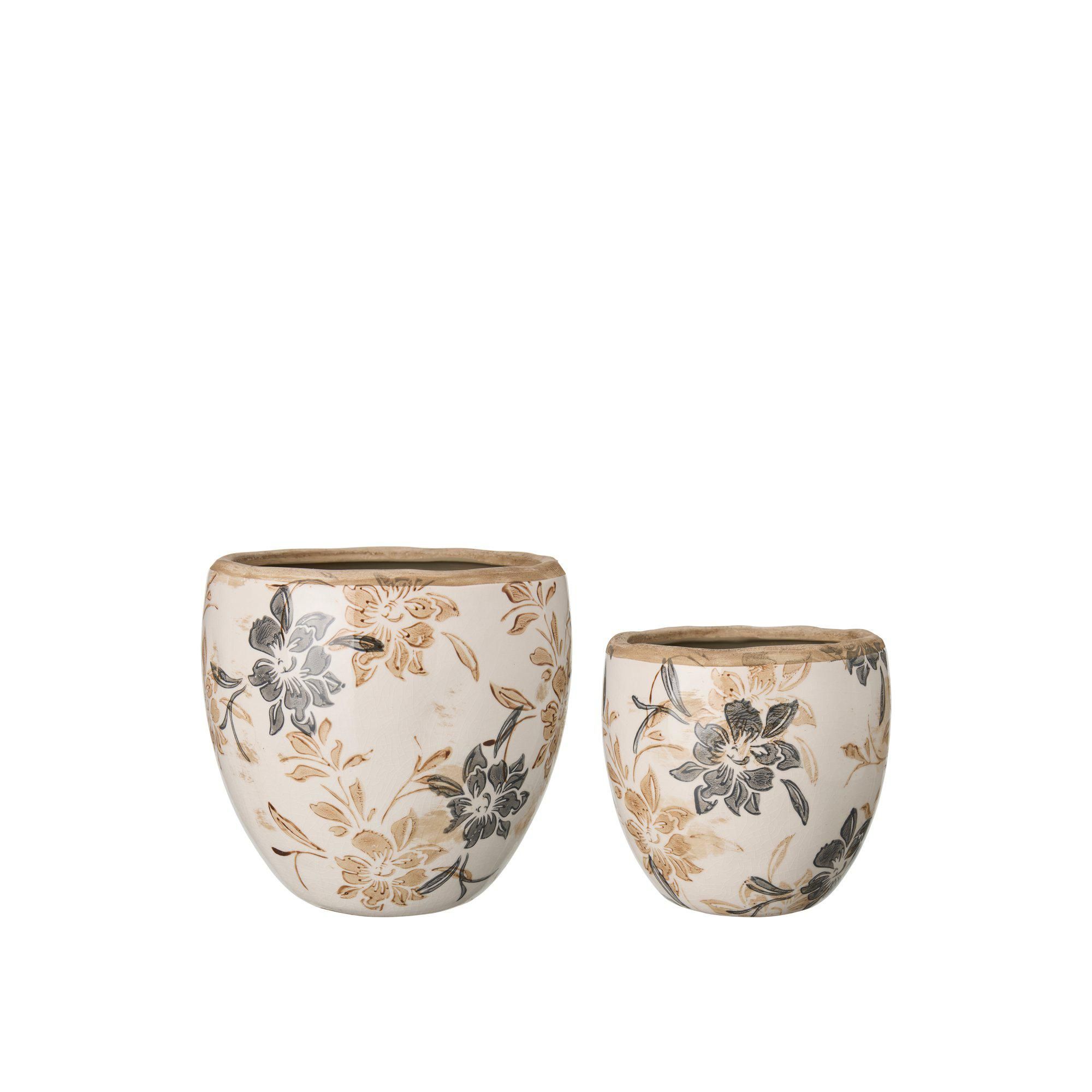 SIV Kruka 2/S Vit/Beige/Svart - Vit/Beige/Svart - 17x17 14x13cm