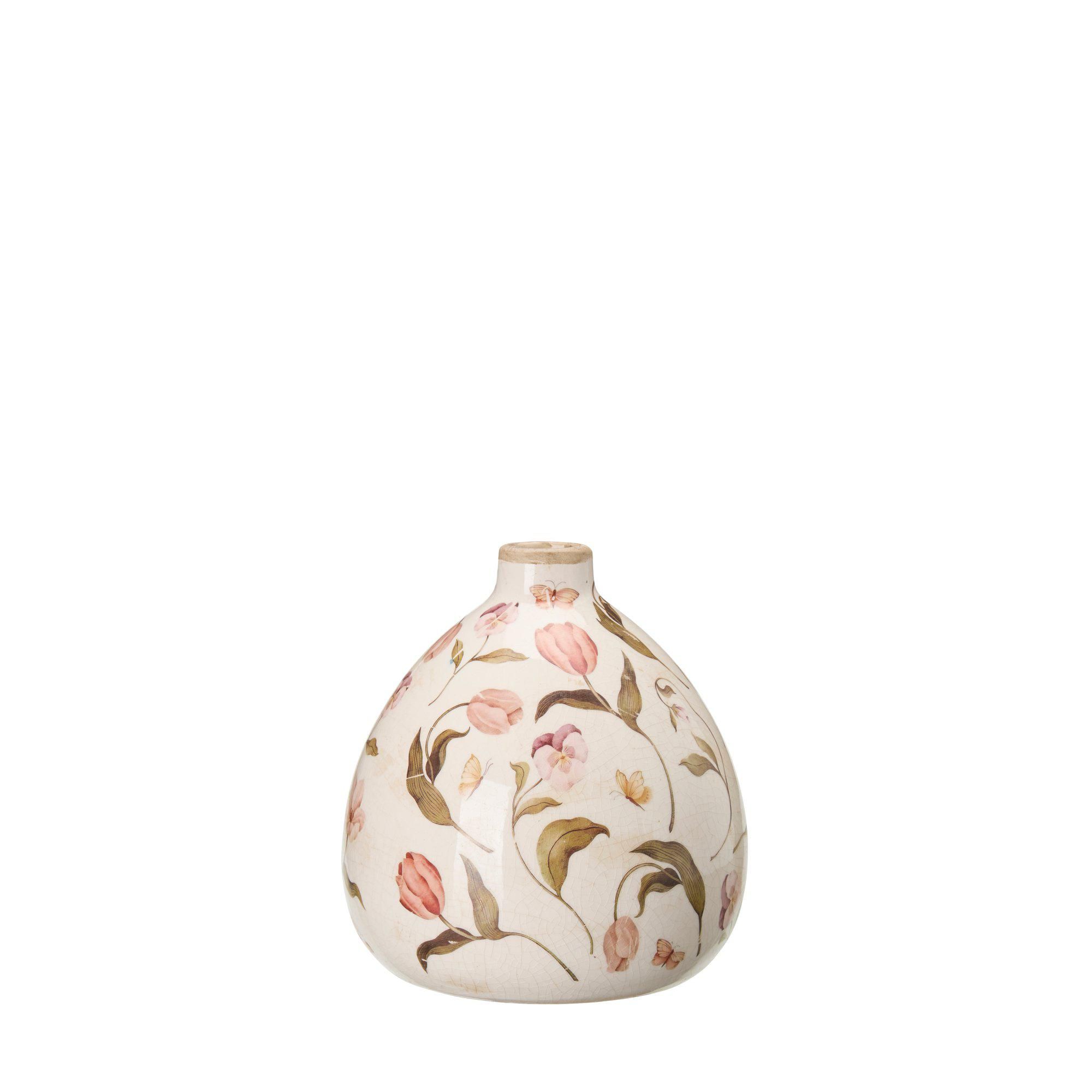 ROSITA Vase White/Pink - White, Pink - 13x14cm
