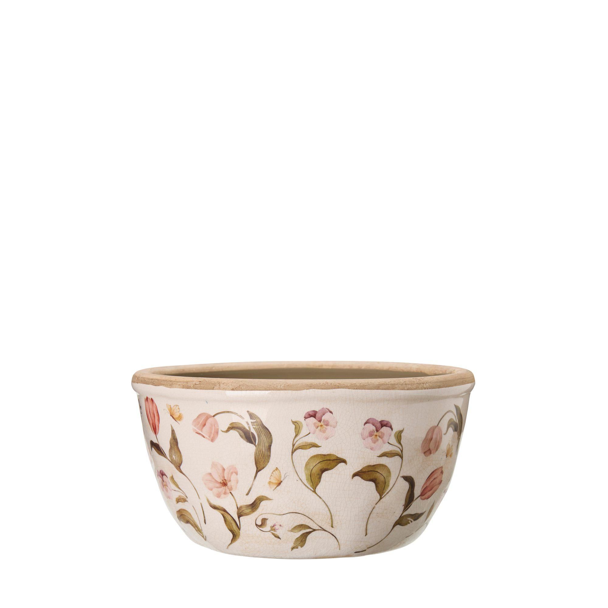 ROSITA Planter White/Pink - White, Pink - 21x10cm