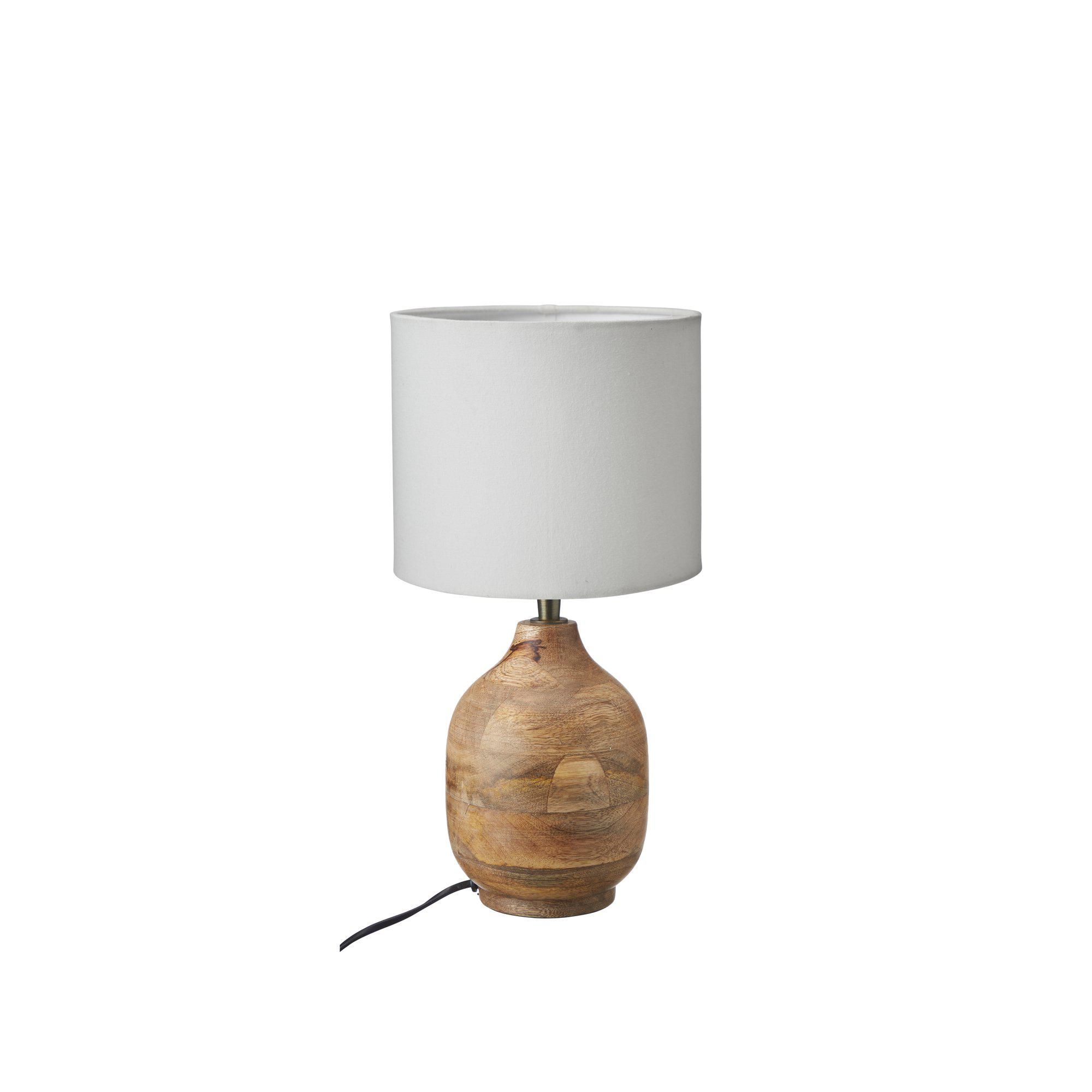 AURA Bordslampa med skärm Natur/Vit - Natur/Vit - 14x26cm