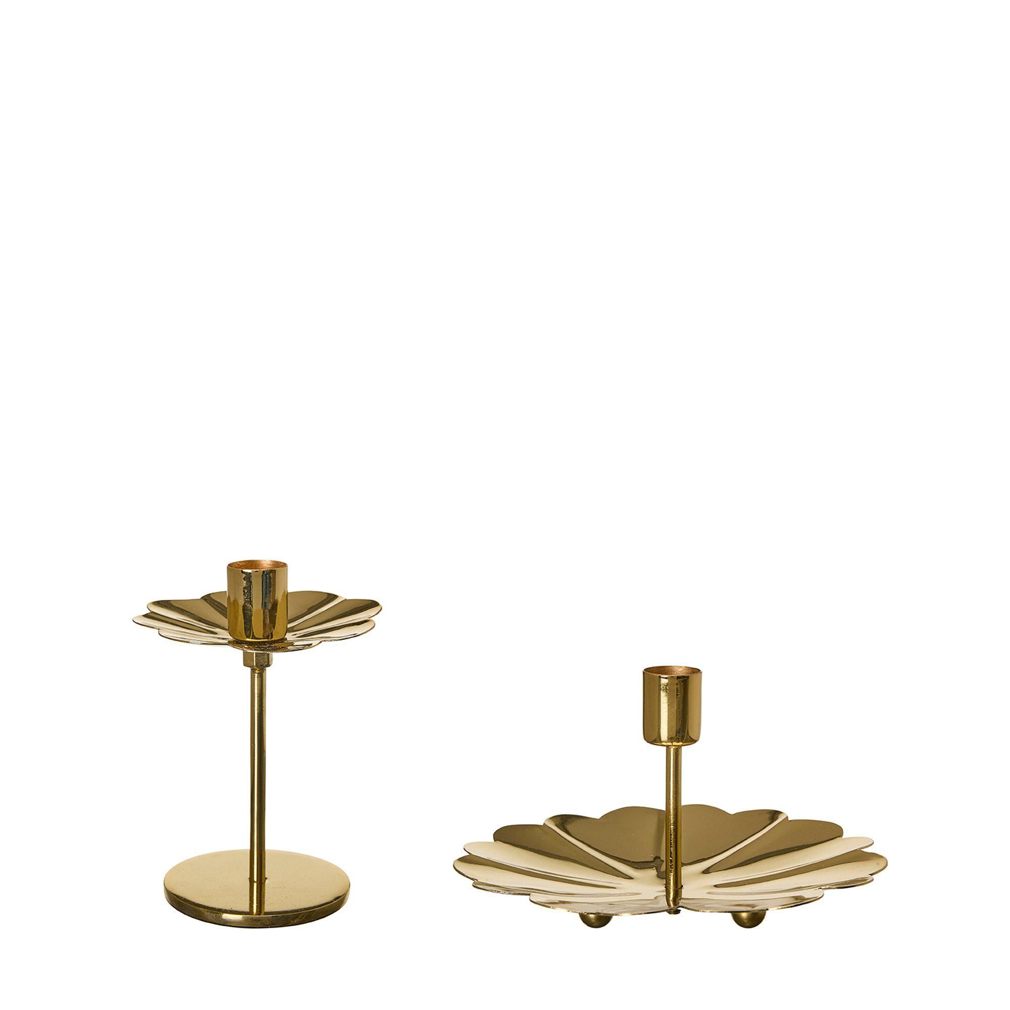 CHERYL Ljusstake 2/S Guld - Guld - 17x10 10x14cm