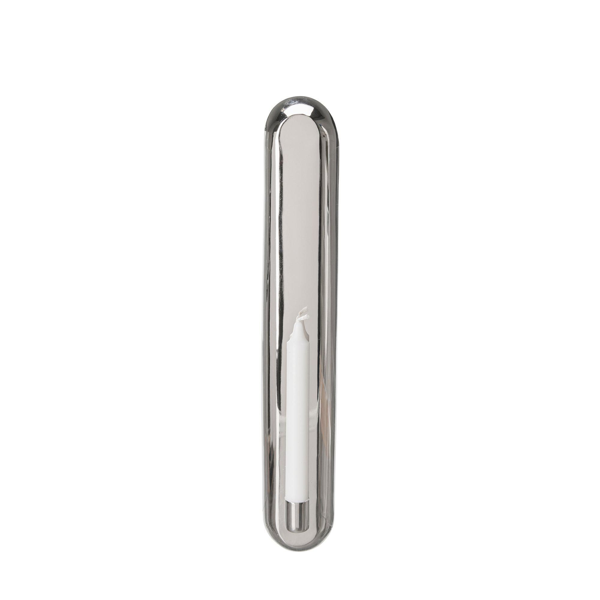 AVERY Wall Candle Holder Chrome - Chrome - 7x48 cm