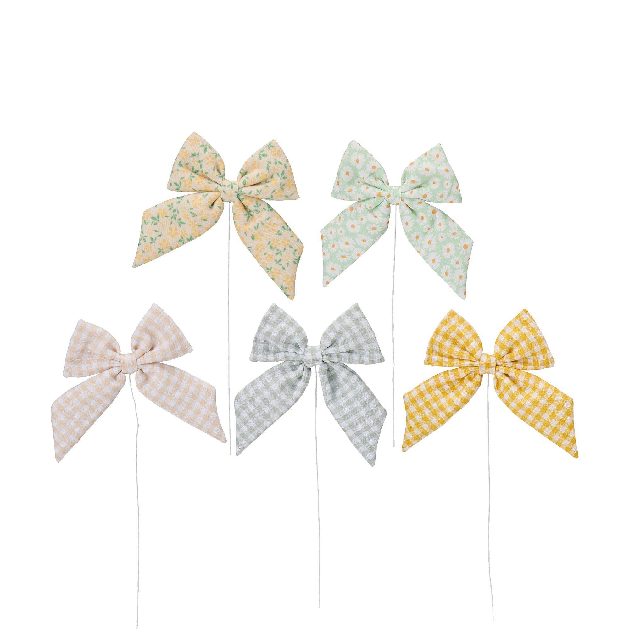 ROSETT Sticks Mix Beige/Gul/Grön - Beige/Gul/Grön - 12x11+22cm