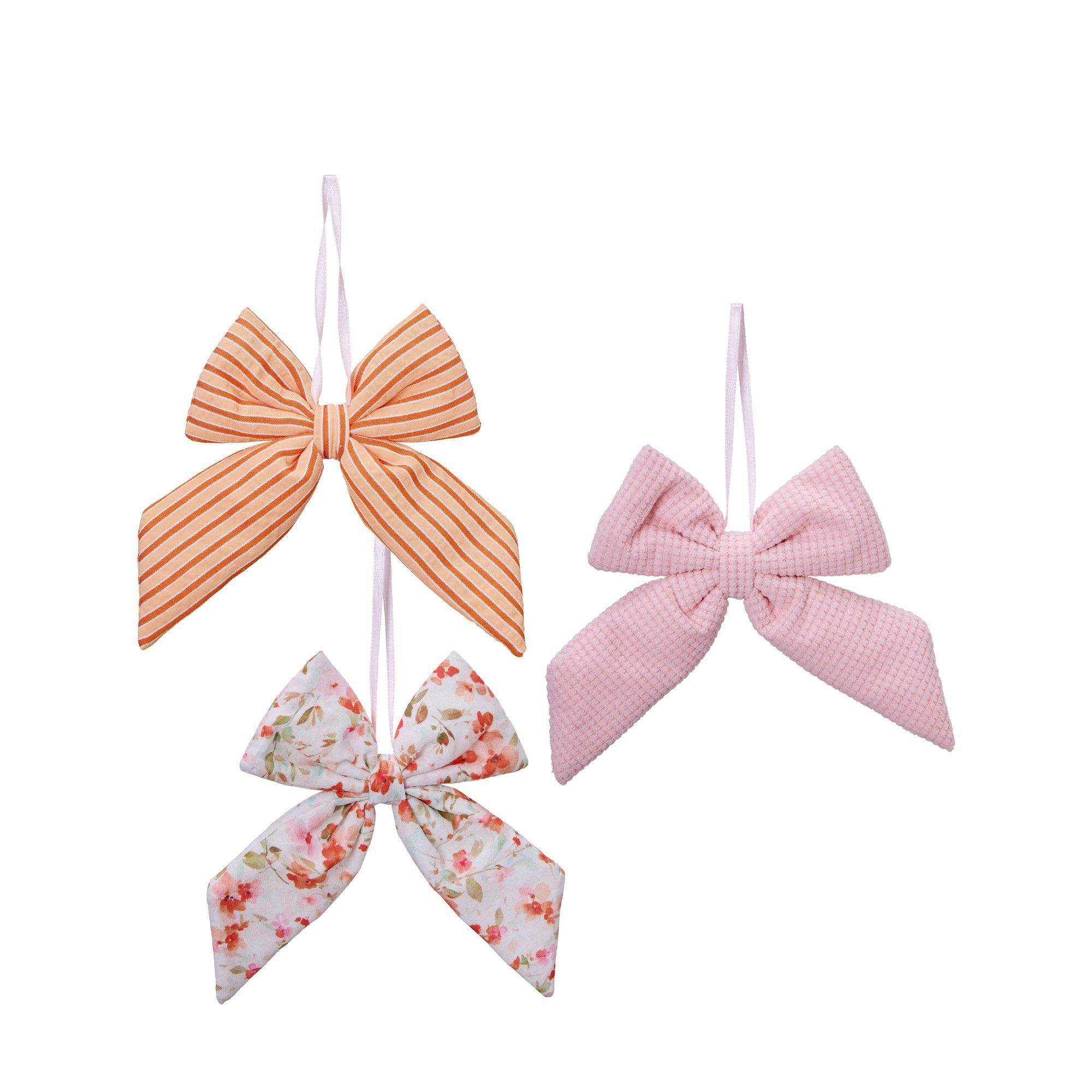 BOW Hanging Mix White/Pink/Orange - White/Pink/Orange - 12x11cm