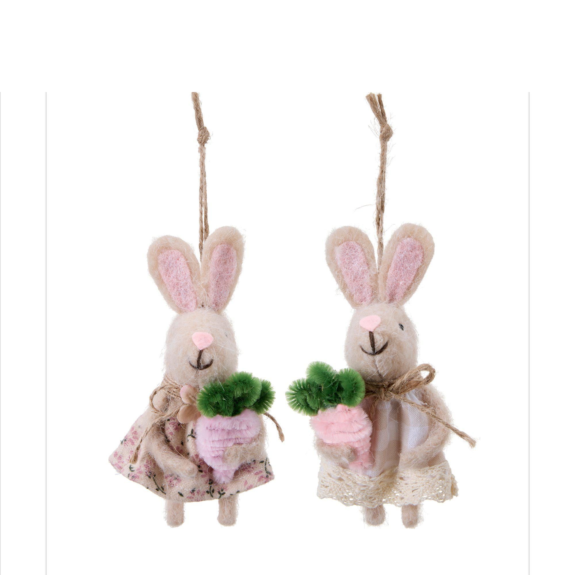 RABBIT Hanging Mix Beige - Beige - 6x10cm