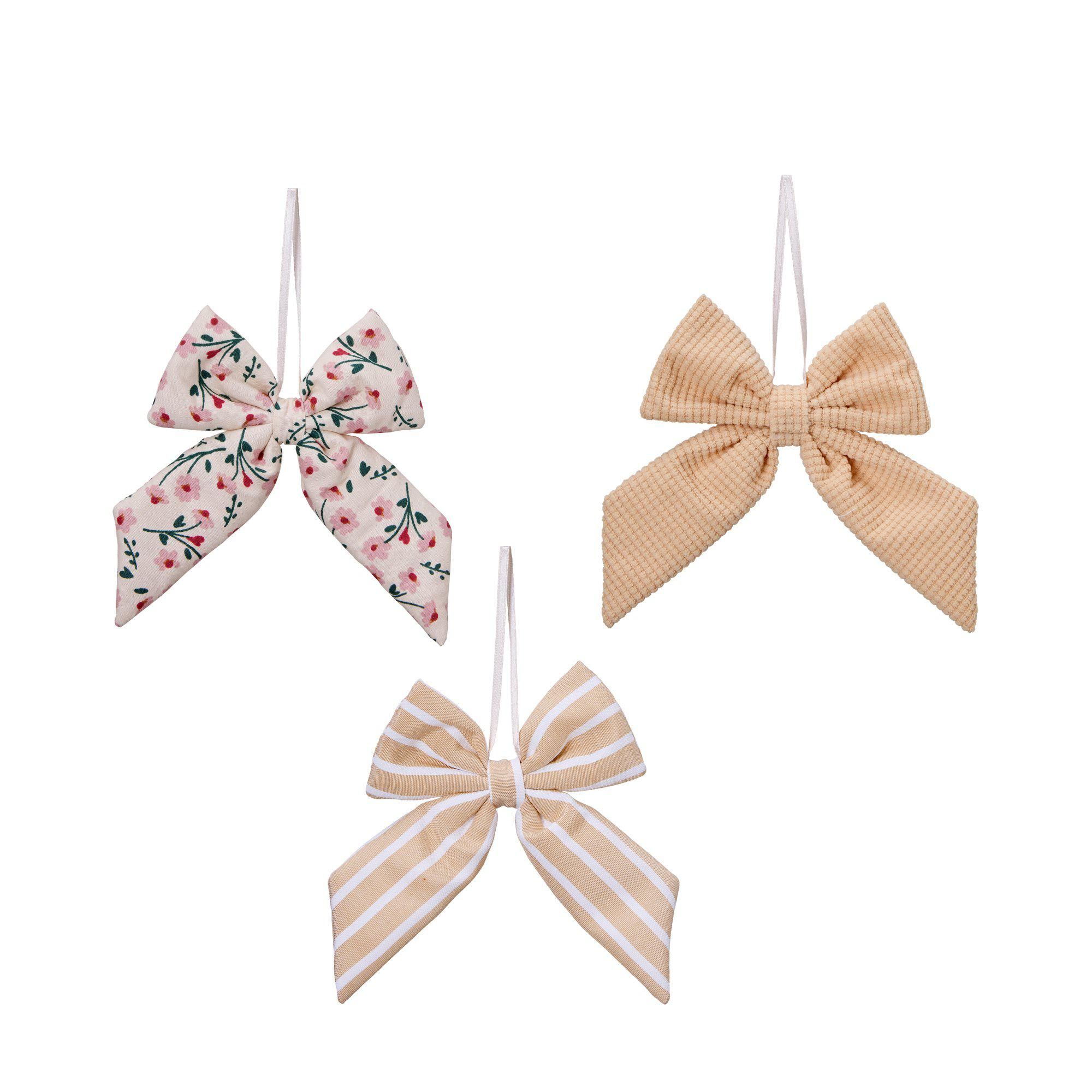 BOW Hanging Mix Offwhite/Yellow/Beige - Offwhite/Yellow/Beige - 12x11cm