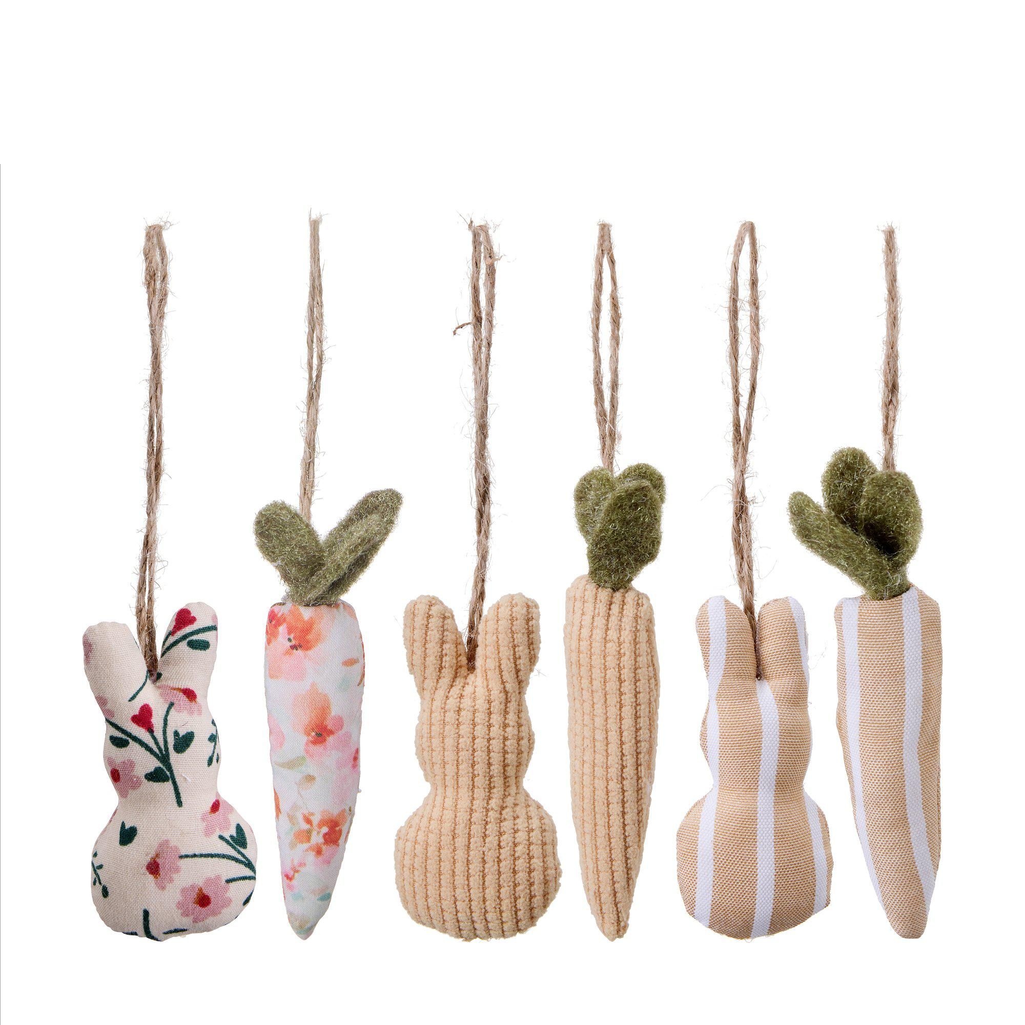 EASTER Hanging Mix Offwhite/Yellow/Beige - Offwhite/Yellow/Beige - 2x9 3x7cm