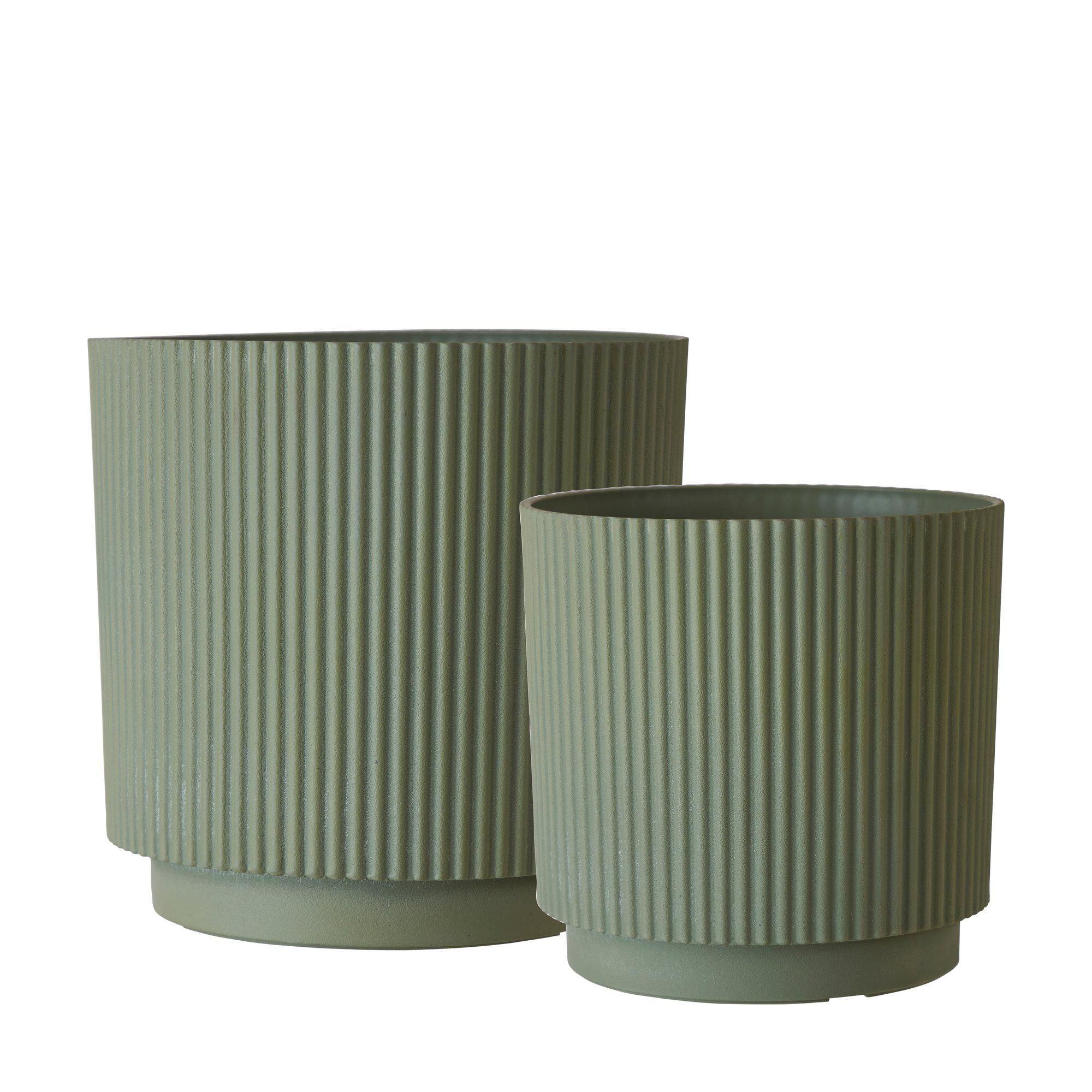 RONJA Pot S/2 Green Melange - Green Melange - 30x30 25x25cm