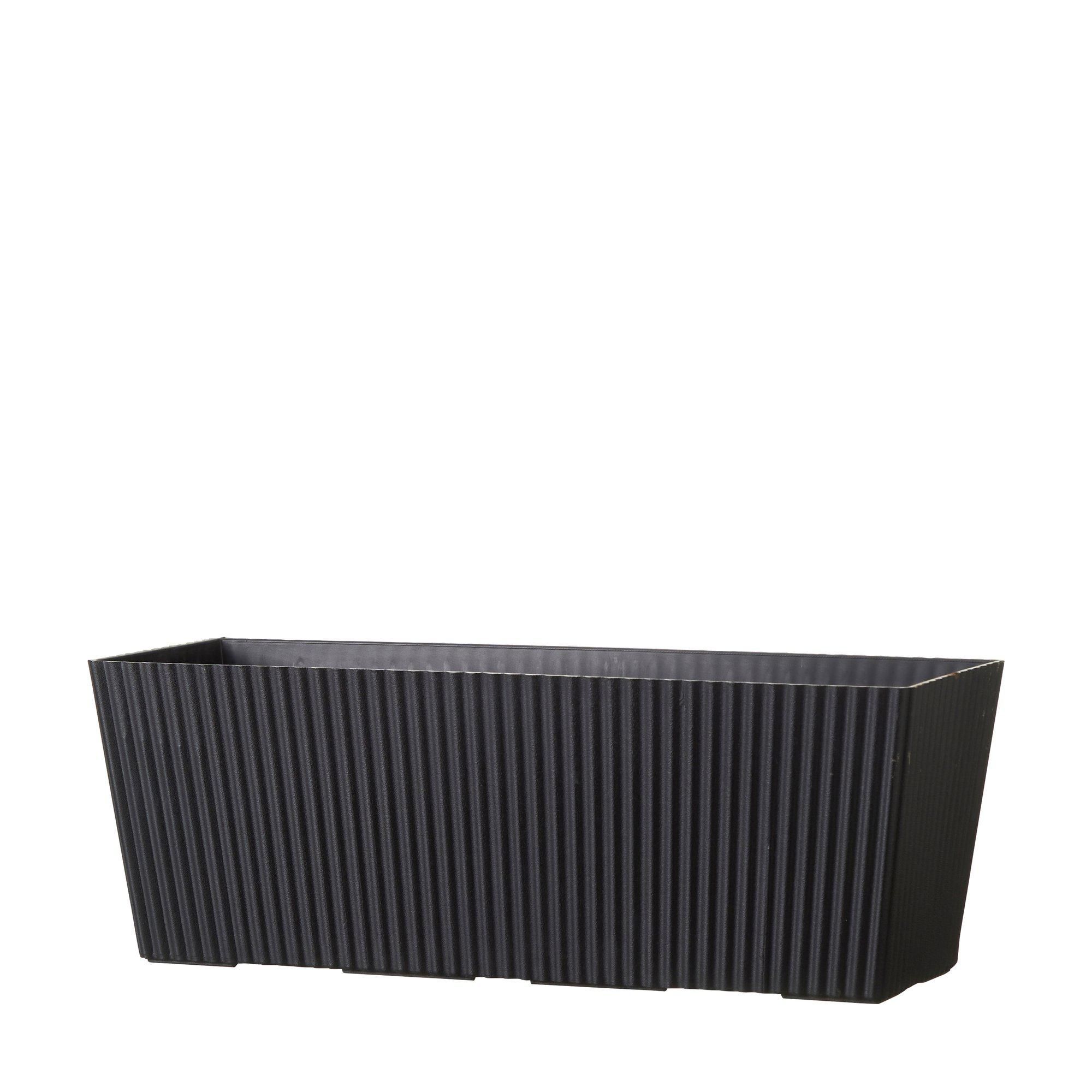 RONJA Pot Rectangular Black Melange - Black Melange - 45x16x16cm