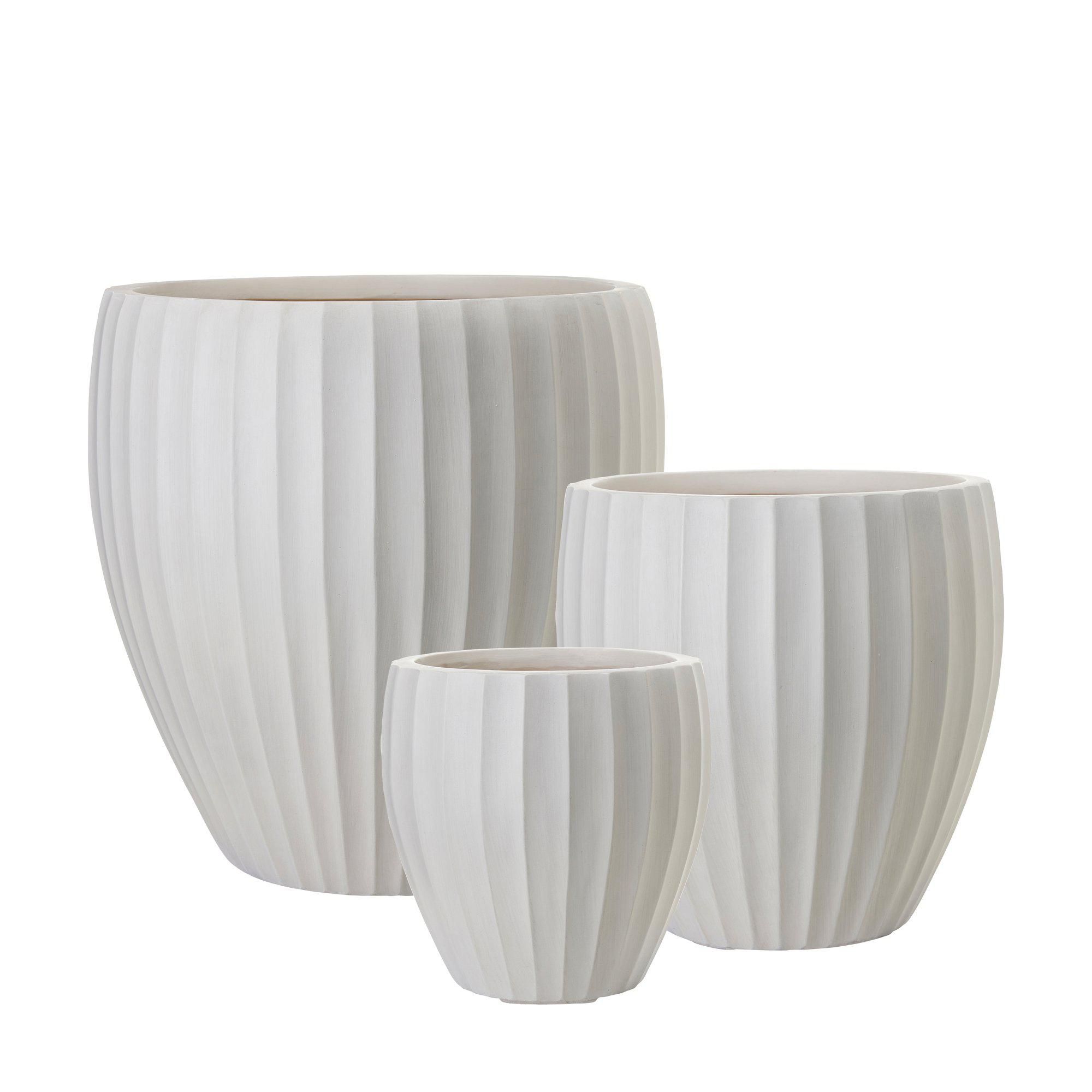 EMILY Pot S/3 Offwhite - Offwhite - 43x44, 33x33, 24x24