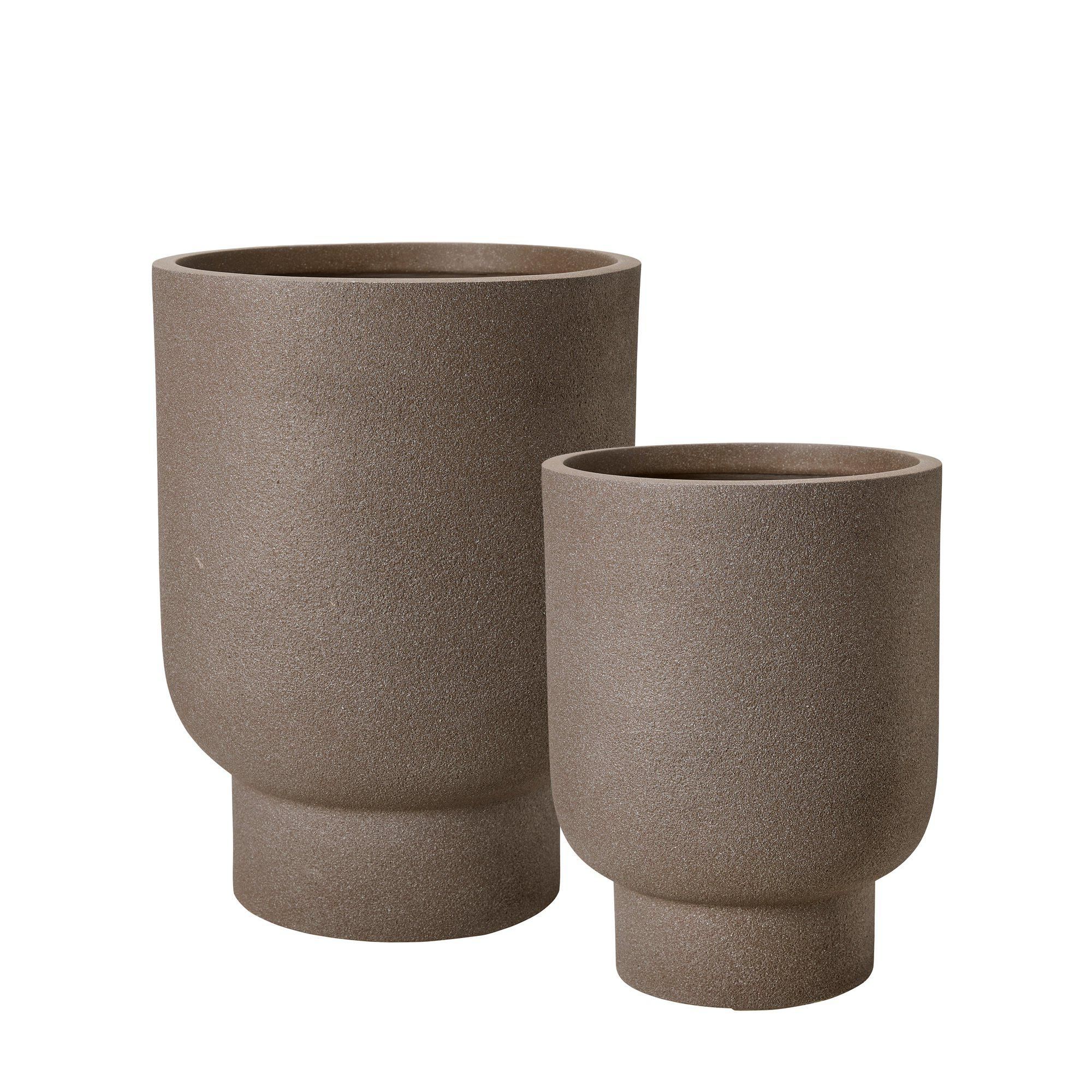 LINN Pot S/2 Brown Melange - Brown Melange - 37x50 30x40cm