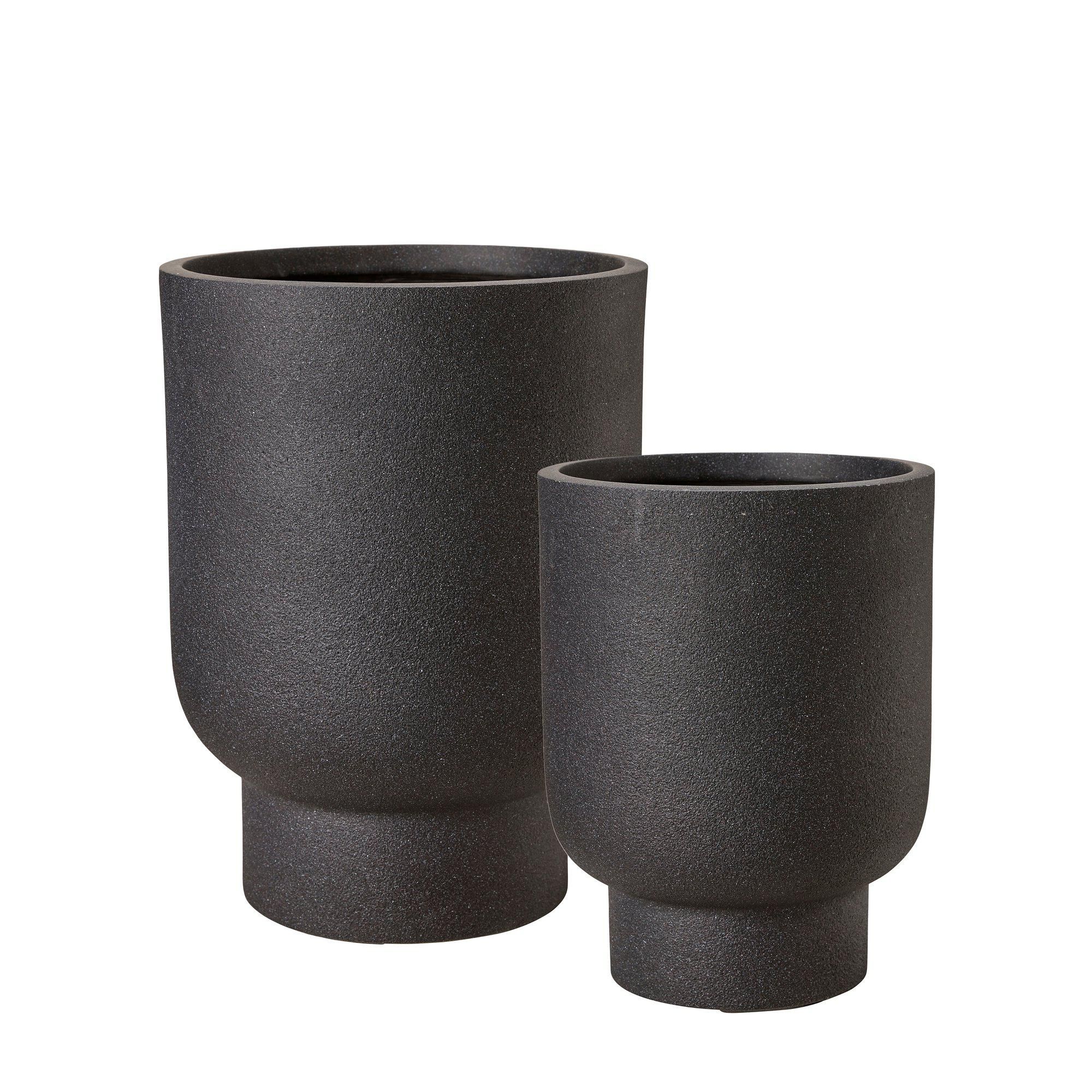 LINN Pot S/2 Black Melange - Black Melange - 37x50 30x40cm