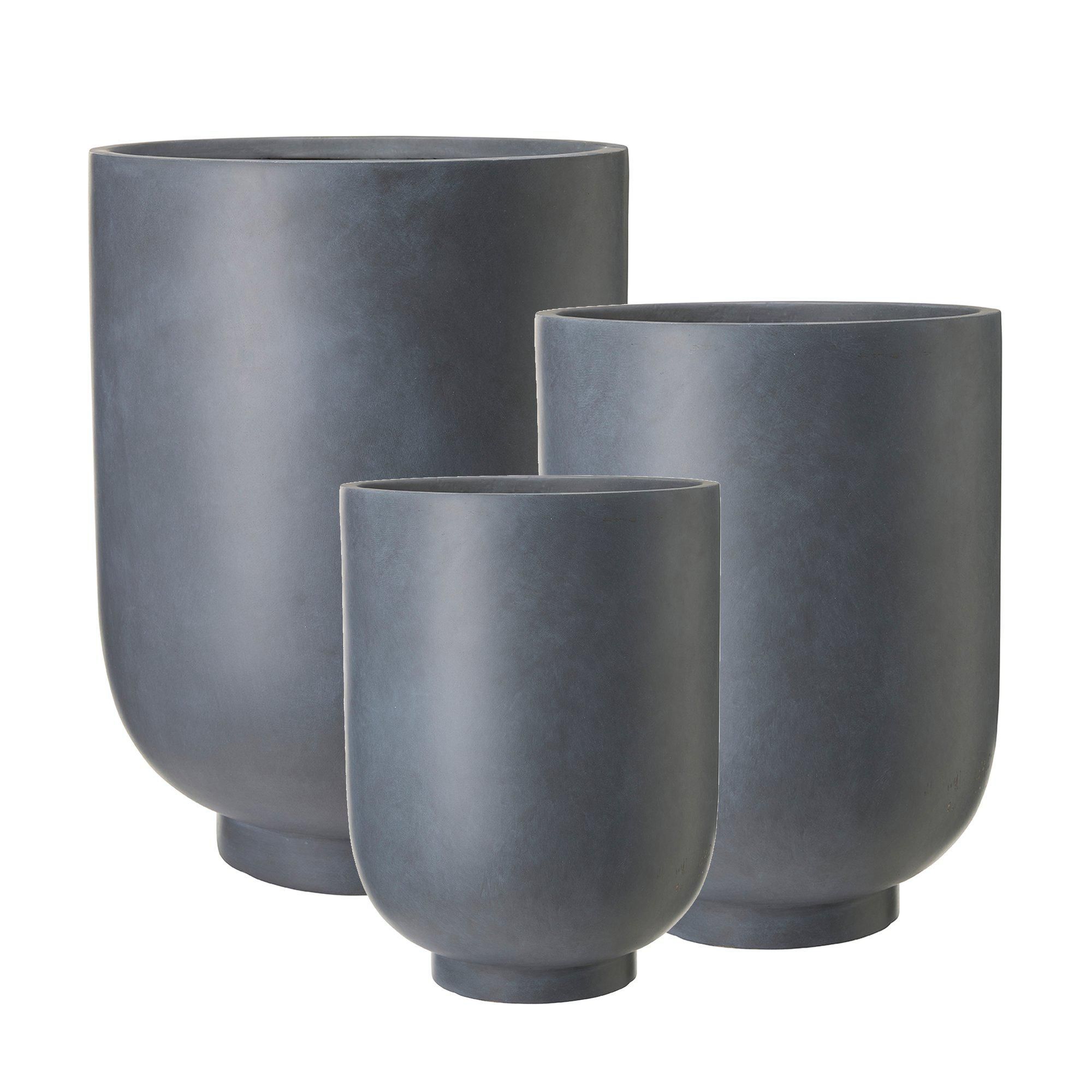MALIN Pot S/3 Grey - Grey - 44x58 37x49 30x40cm