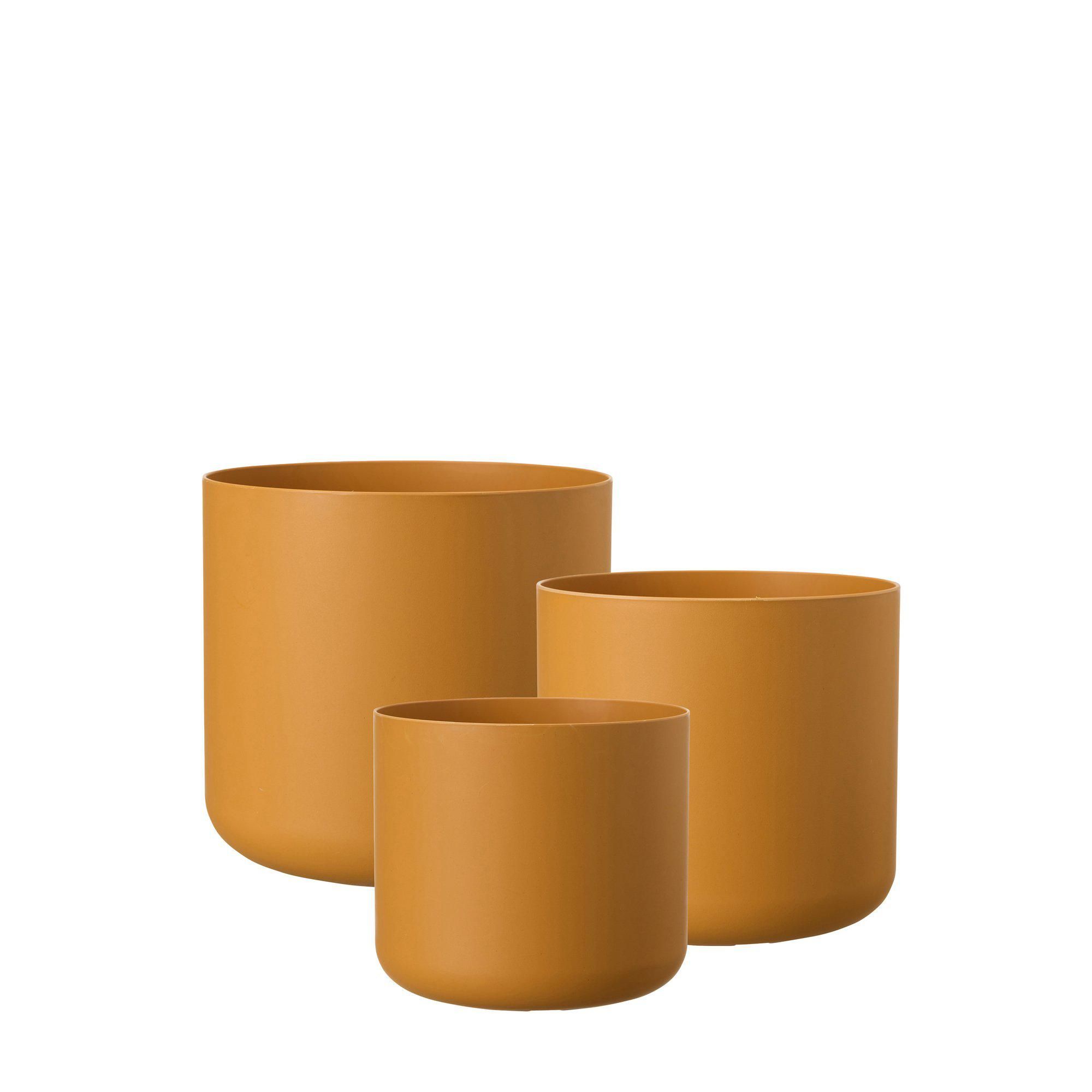 PETRA Pot S/3 Yellow - Yellow - 18x17 16x15 14x12cm