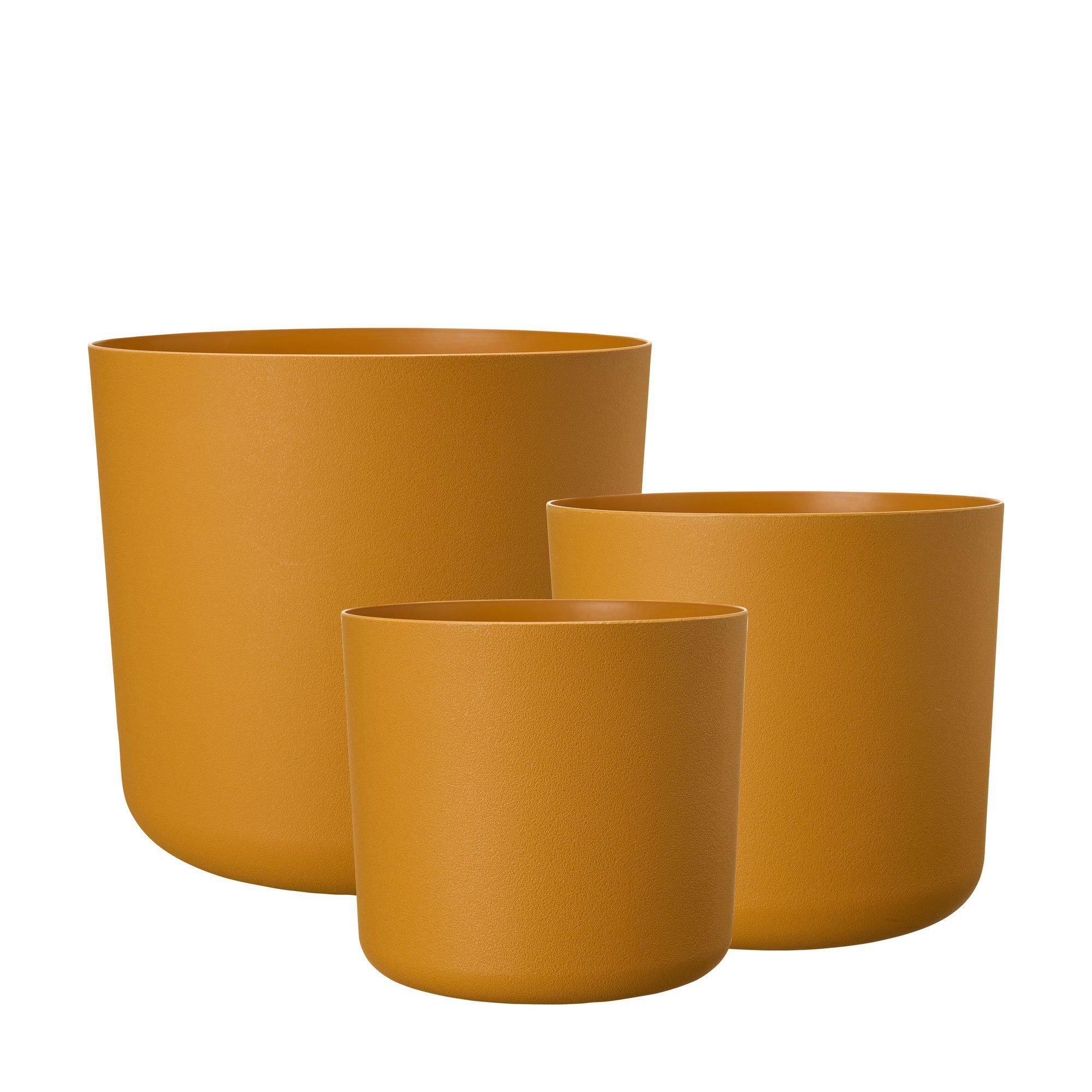 PETRA Pot S/3 Yellow - Yellow - 30x28 25x23 22x20cm