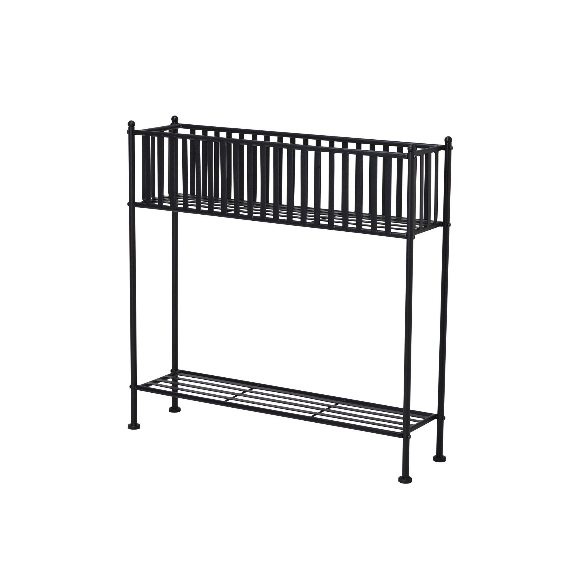 VENICE Flowershelf Black - Black - 81x21x80cm