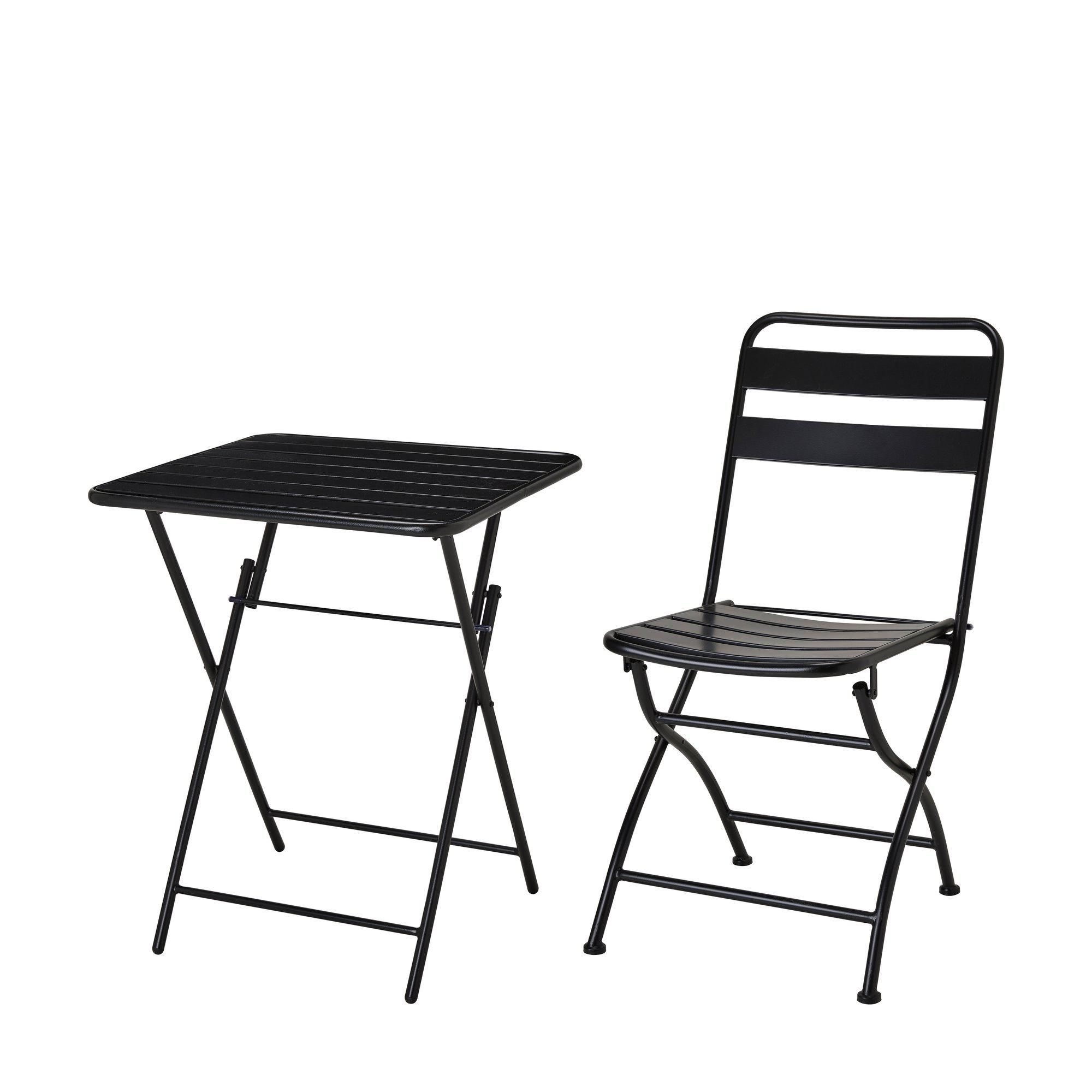 TROPE Café set Black - Black - Table: 60x73cm