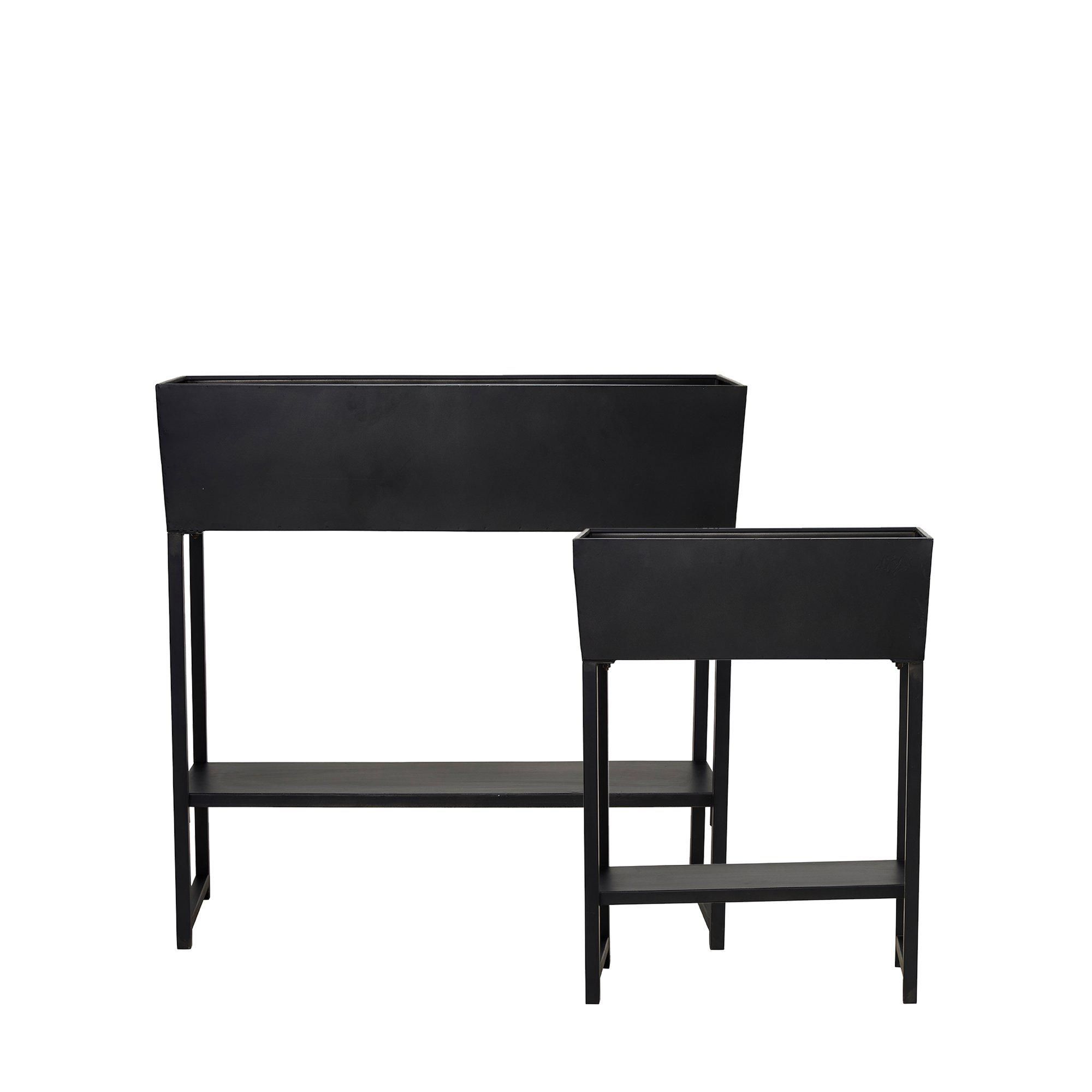TROPEA Flowershelf S Black - Black - 50x22x68cm