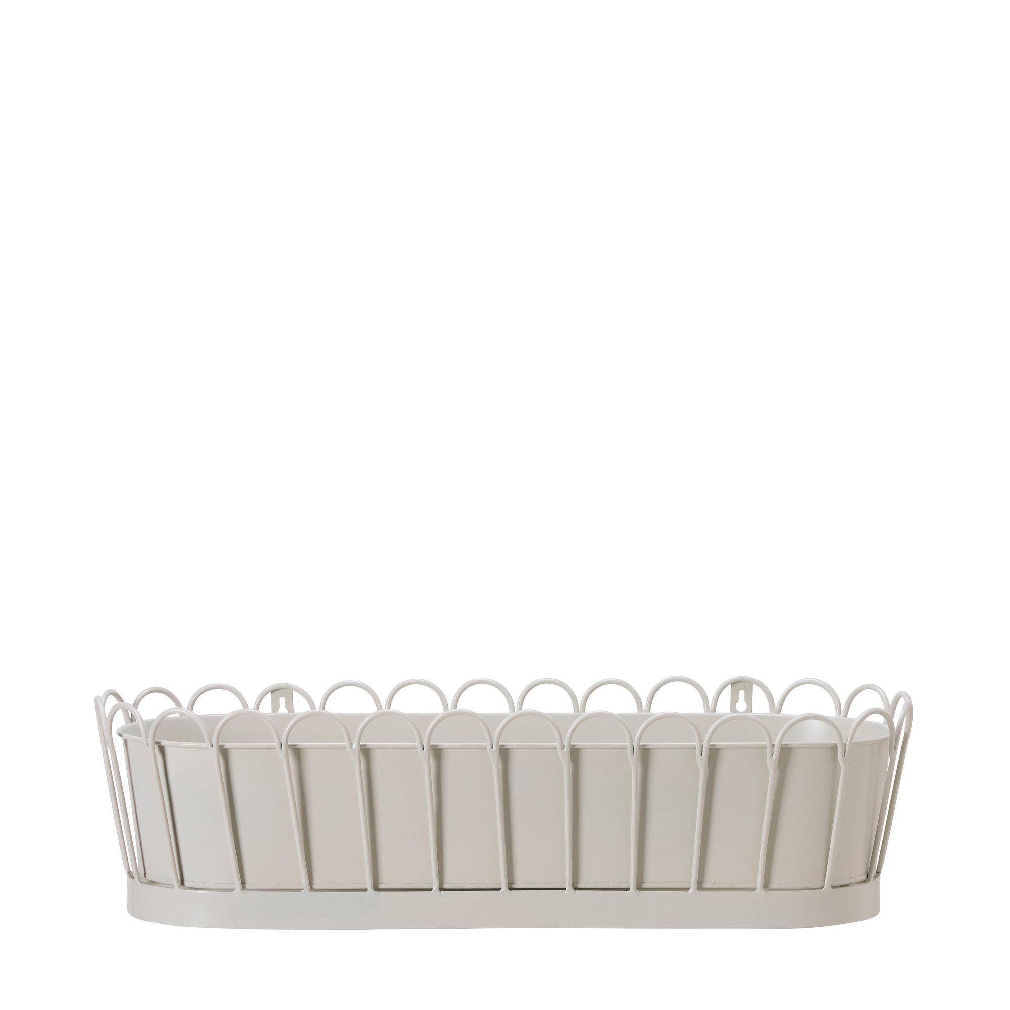 HAZEL Balcony Pot Linen - Linen - 57x20x15cm