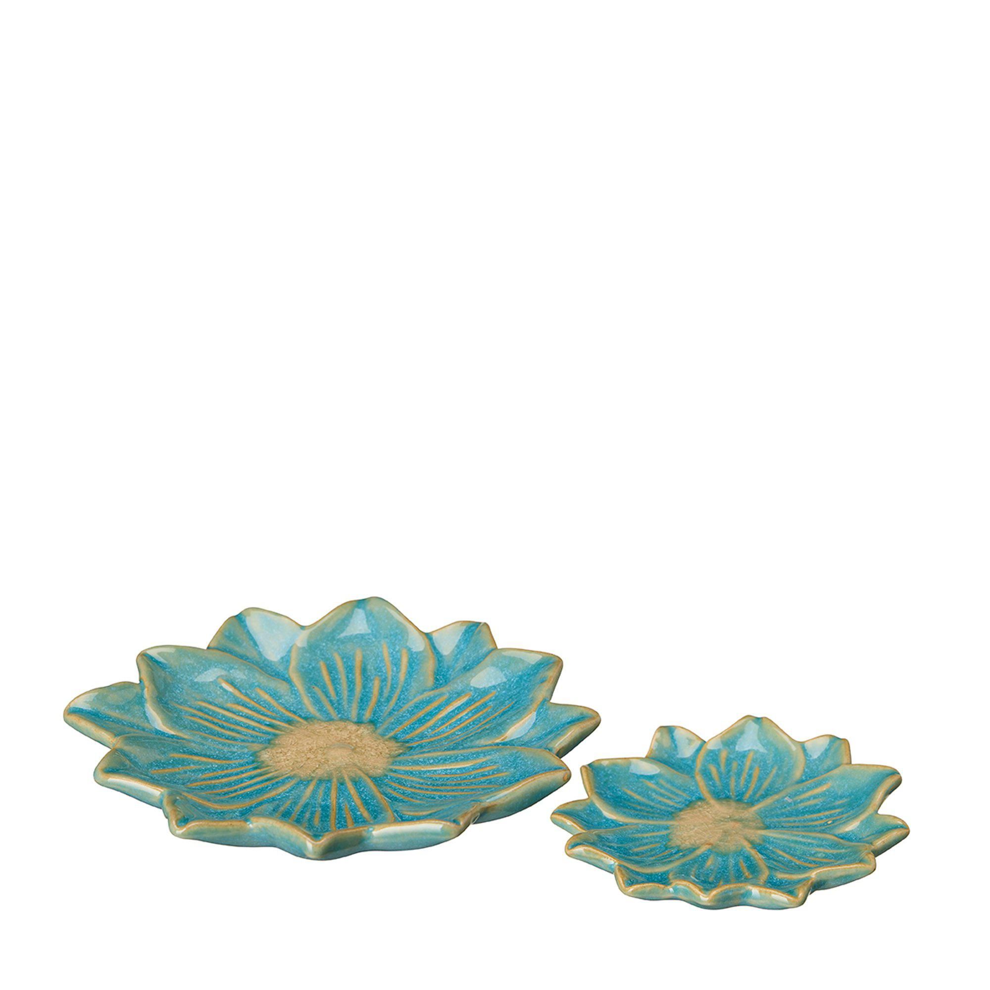 JANNIKE Decoration S/2 Blue Melange - Blue Melange - 15x3 10x2cm