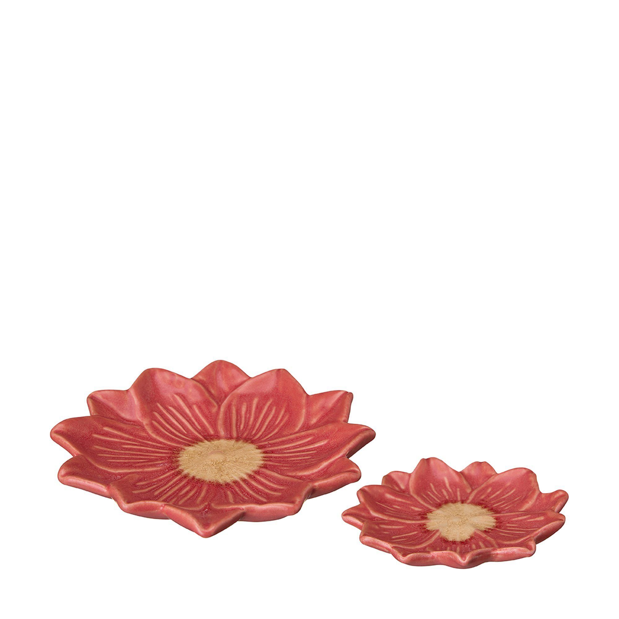 JANNIKE Decoration S/2 Red Melange - Red Melange - 15x3 10x2cm
