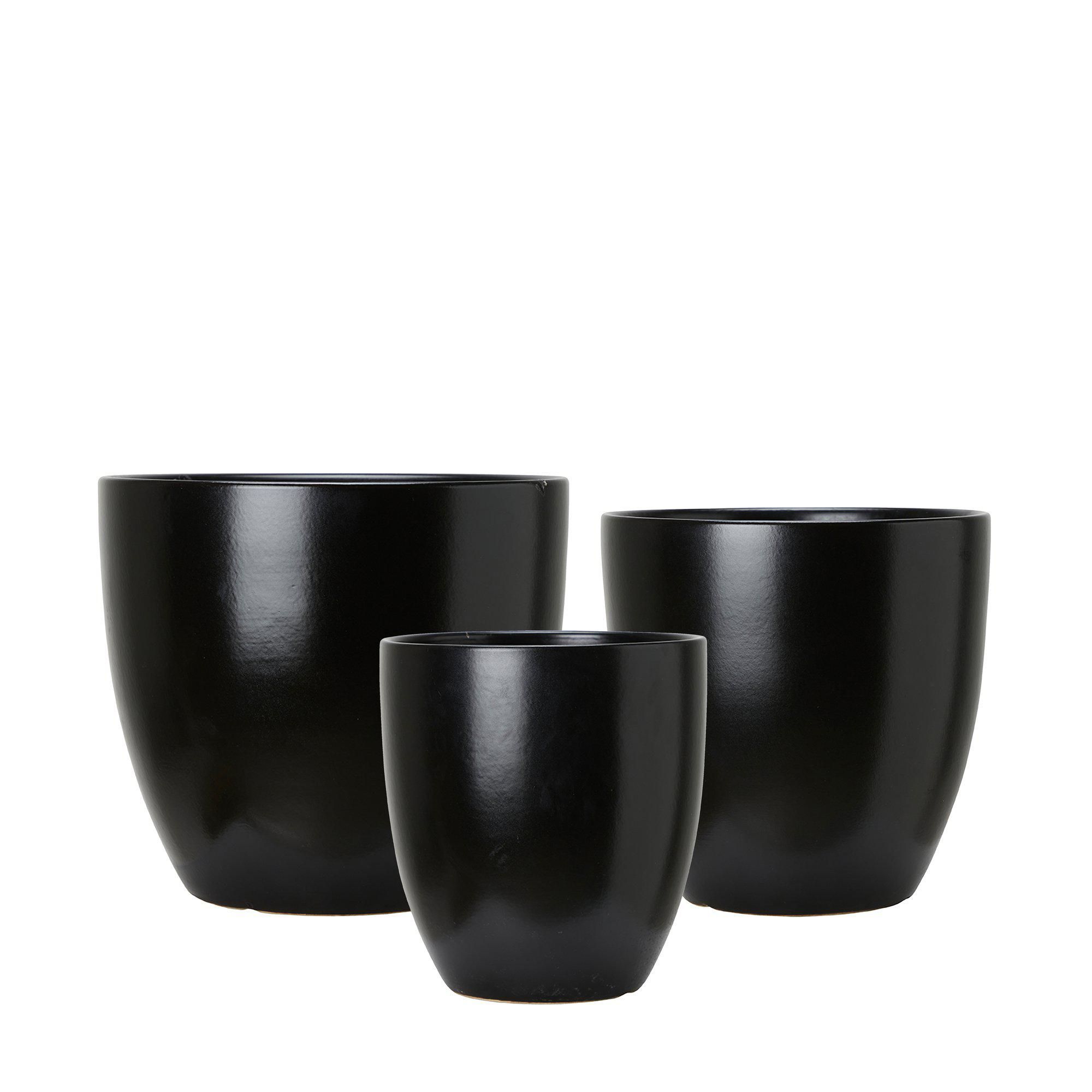 SOPHIA Floor Pot S/3 Black Matt - Black Matt - 36x33 30x30 25x28cm