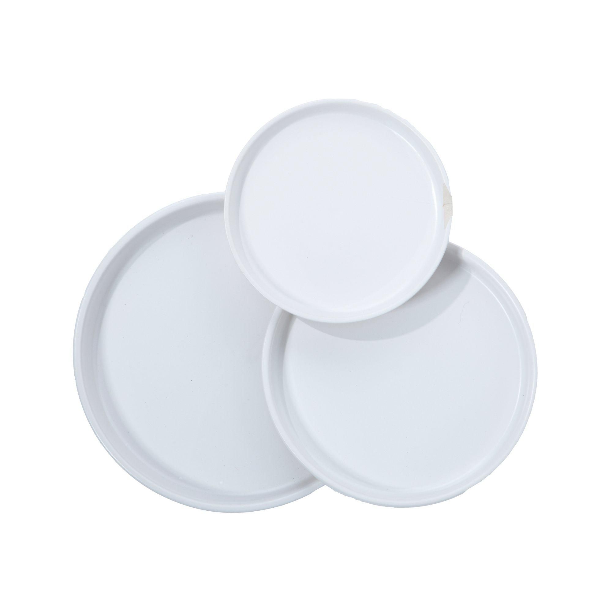 SOPHIA Tray S/3 White Matt - White Matt - 30x4 24x3 21x2cm