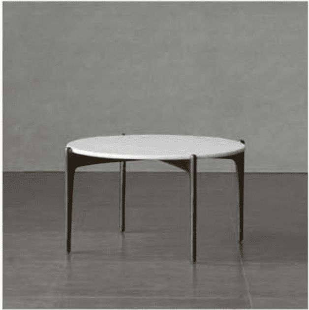 REEVES Sofa Table Vit marmor/Brons - Vit marmor/Brons - 70x70x38cm