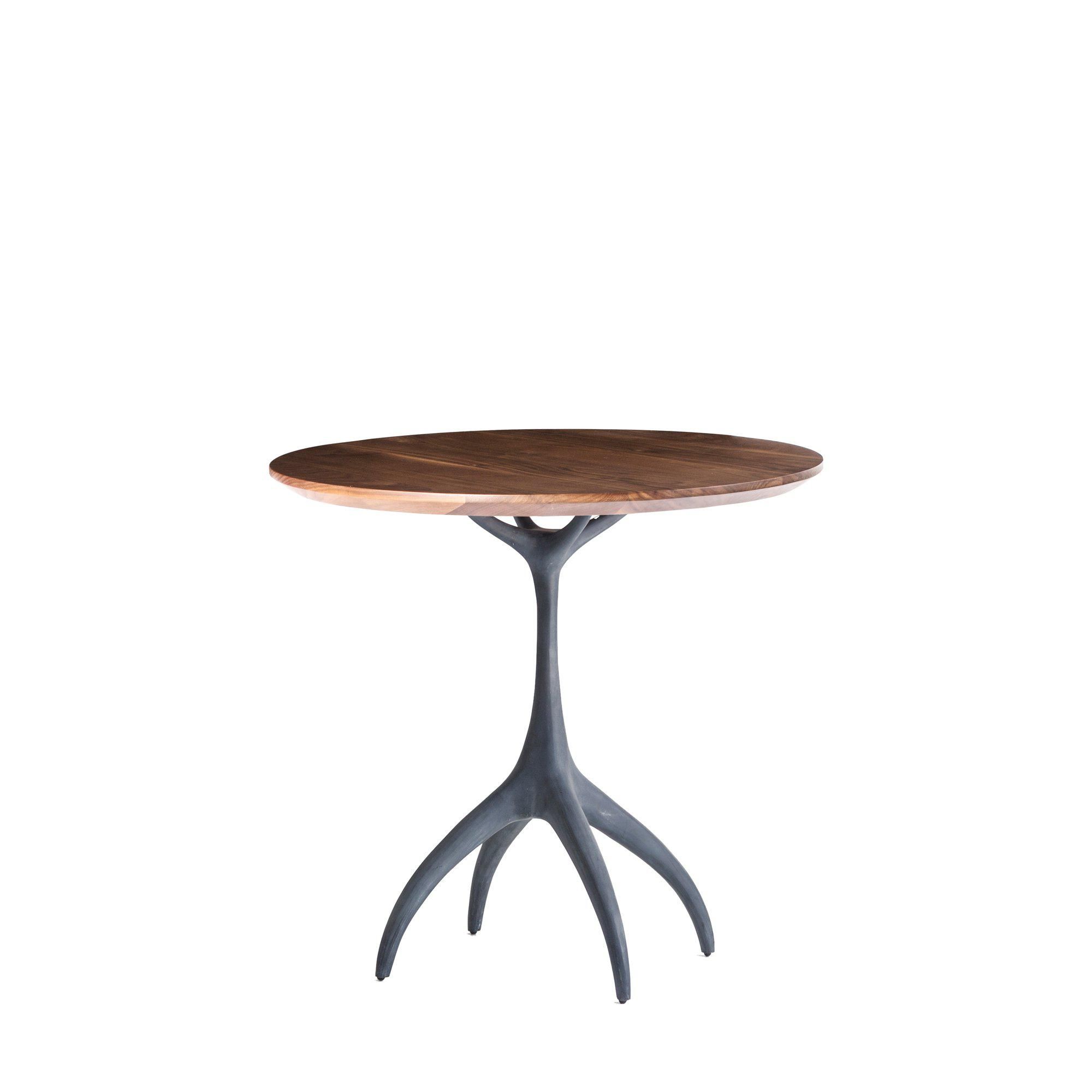 REEVES Bistro Table Zink/Valnöt - Zink/Valnöt - 70x70x75cm