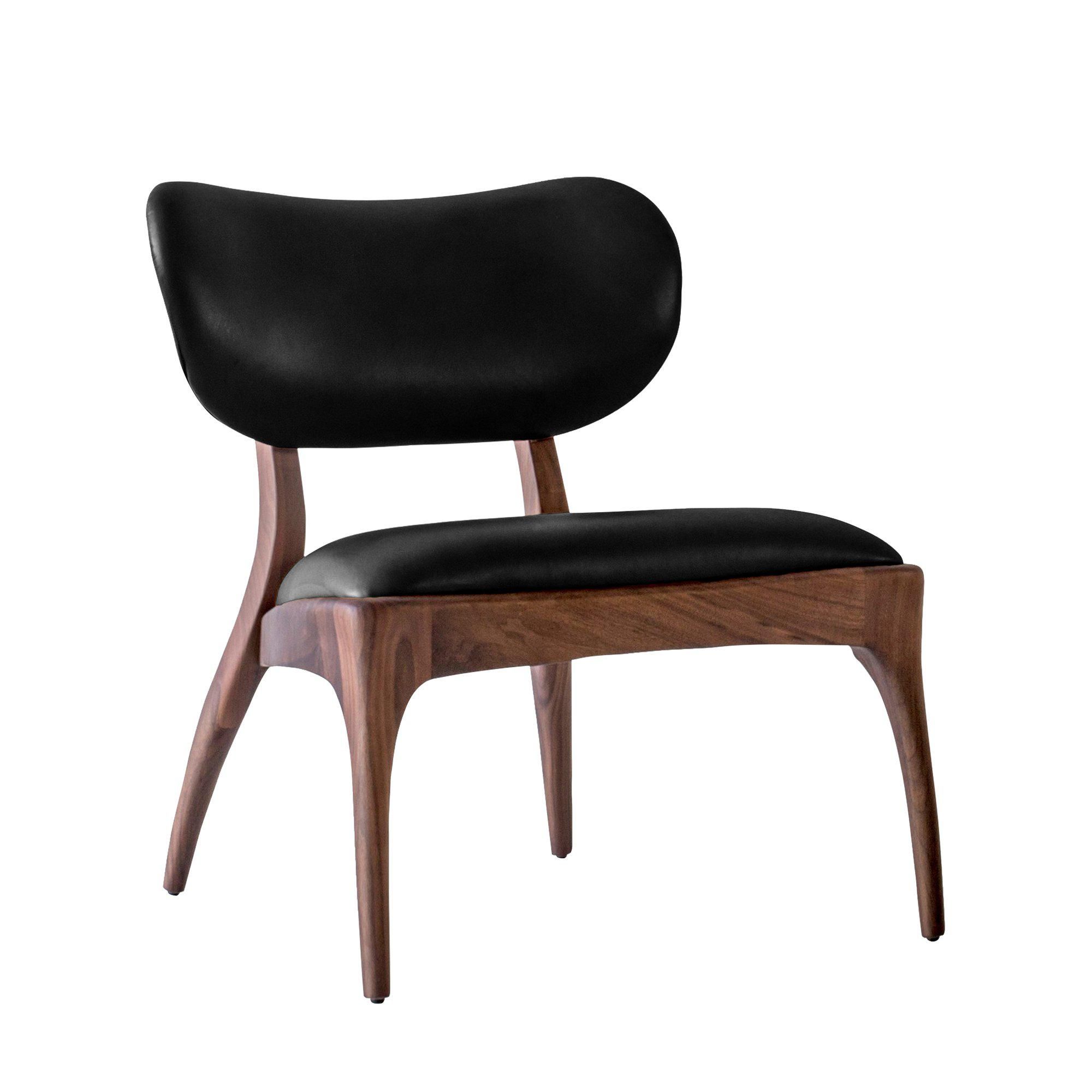 REEVES Armchair Peti Valnöt/Svart - Valnöt/Svart - 65x67,5x77cm