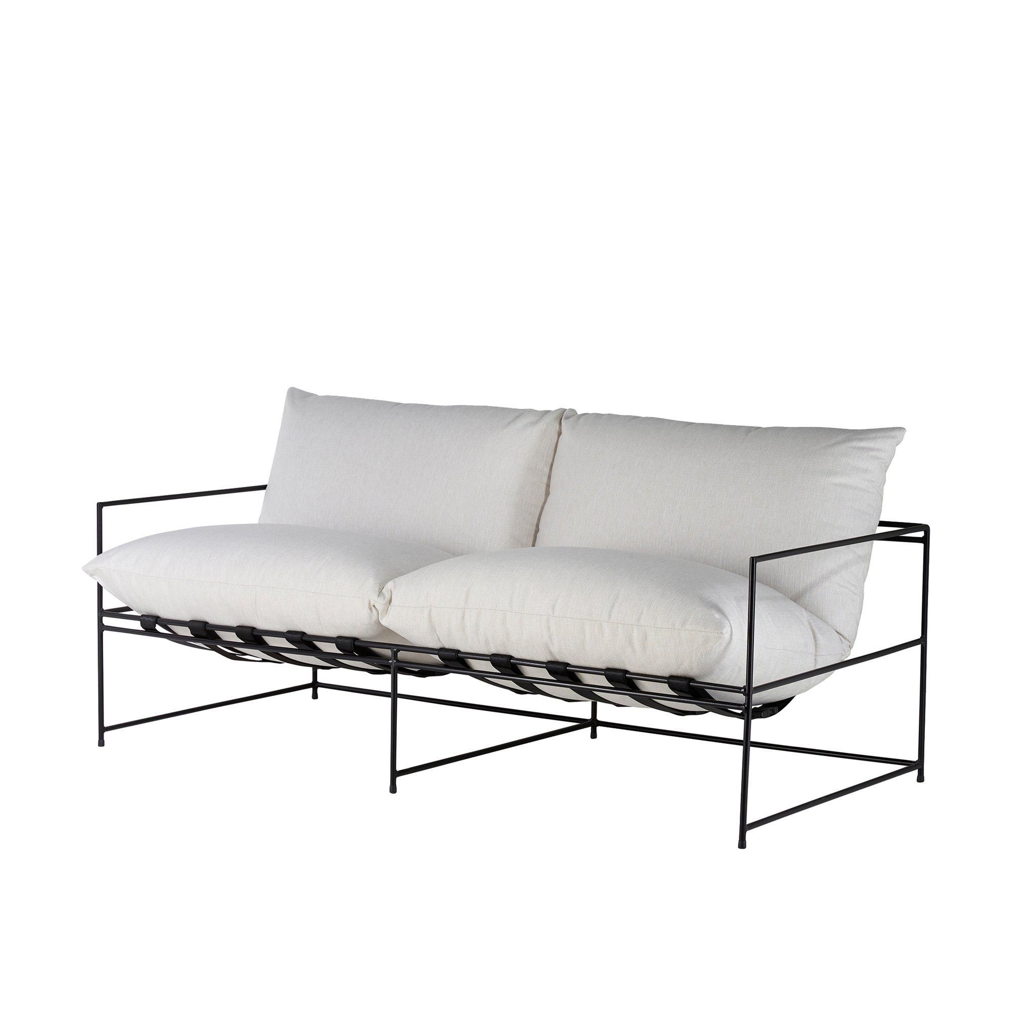 CANNES Soffa Vitmelerad - Vitmelerad - 180x85x80cm