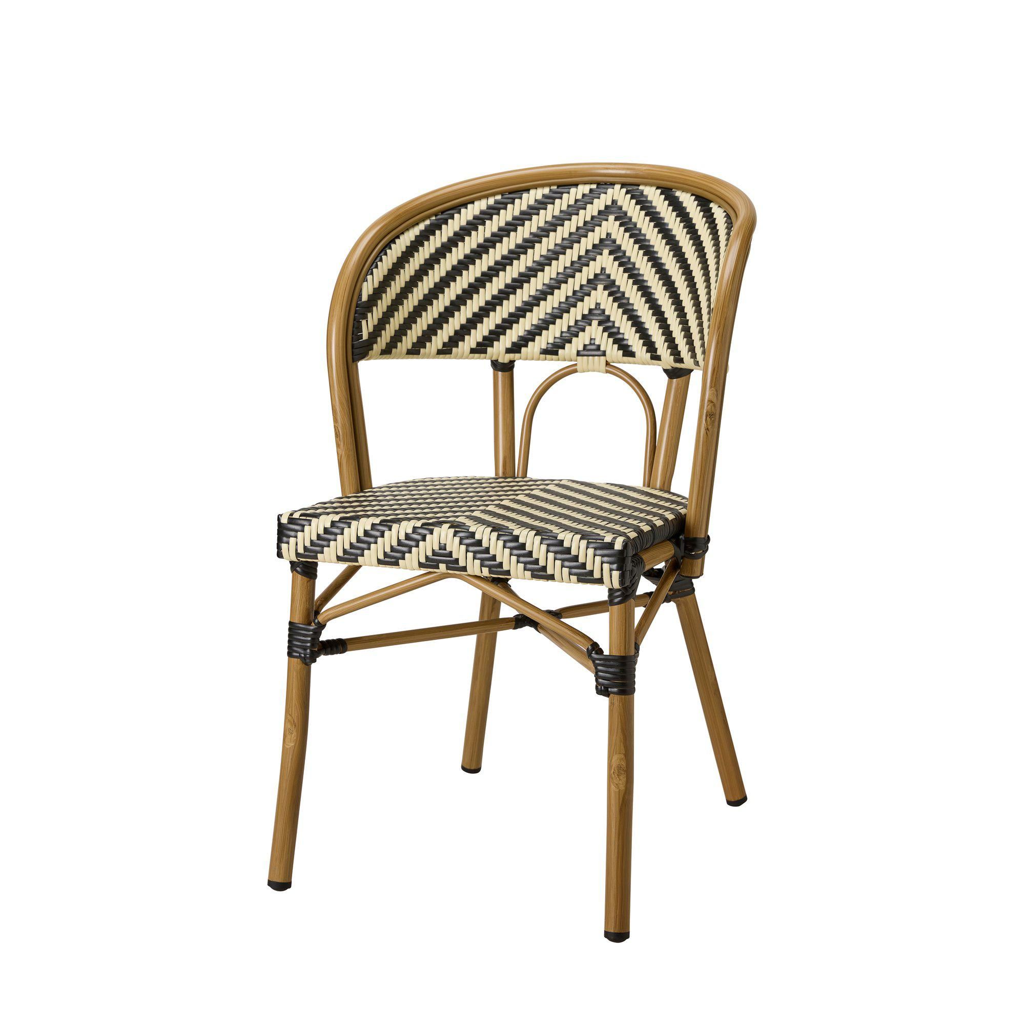 ERIKA Chair Black/White - Black/White - 48x55x85cm