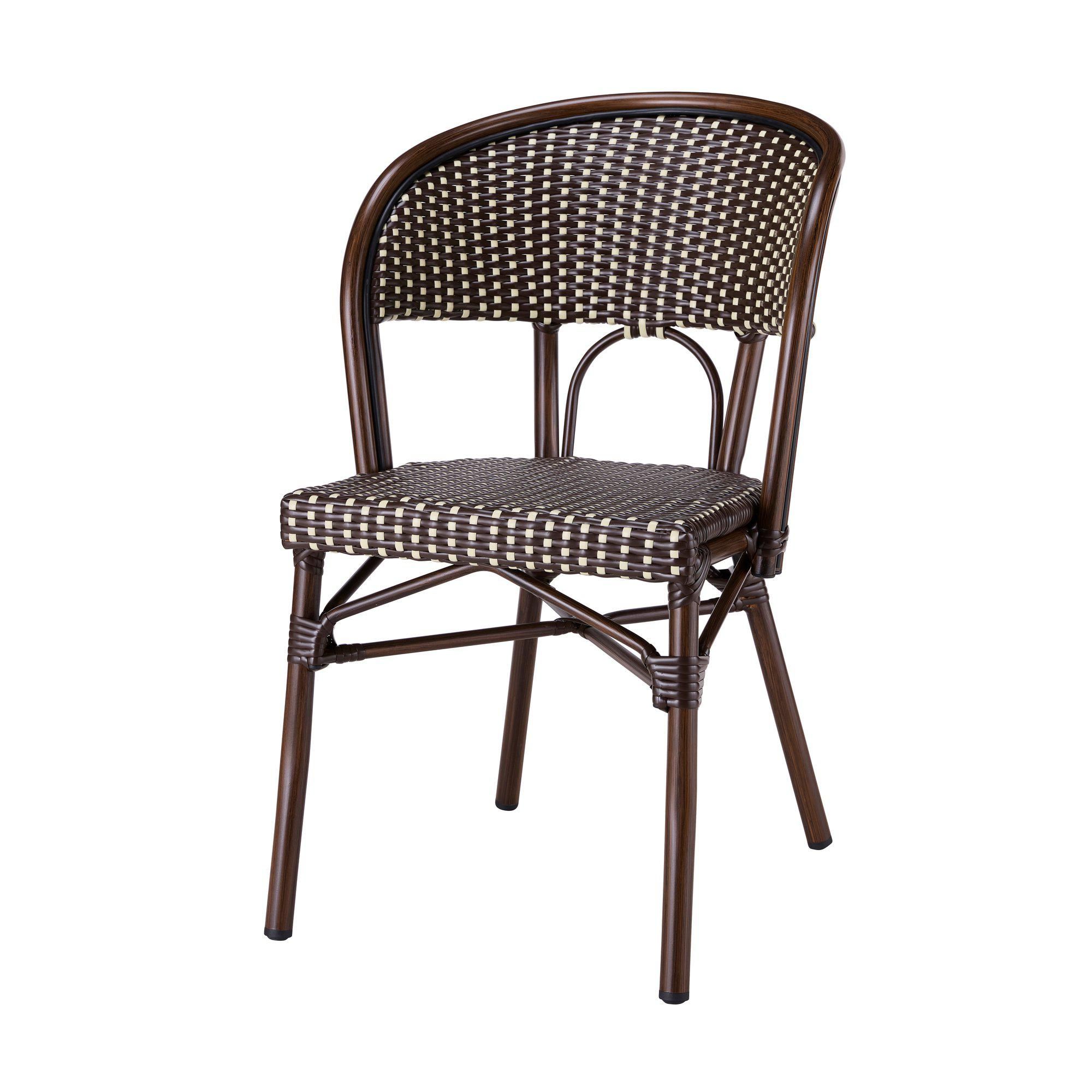 ERIKA Chair Brown/White - Brown/White - 48x55x85cm