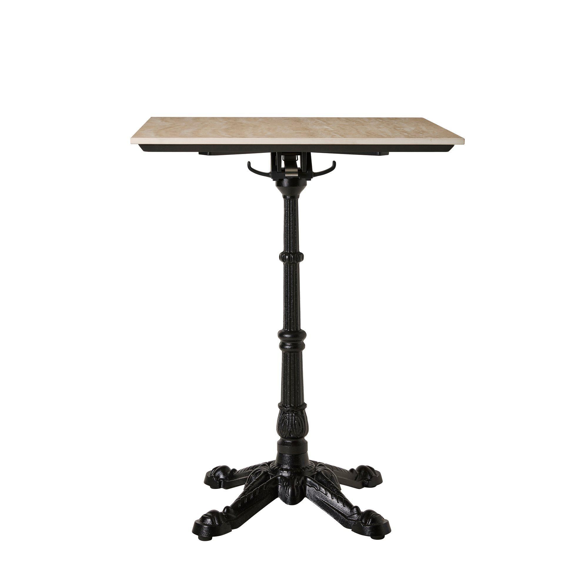 EMMA Table Black/Beige - Black/Beige - Square 60x73cm