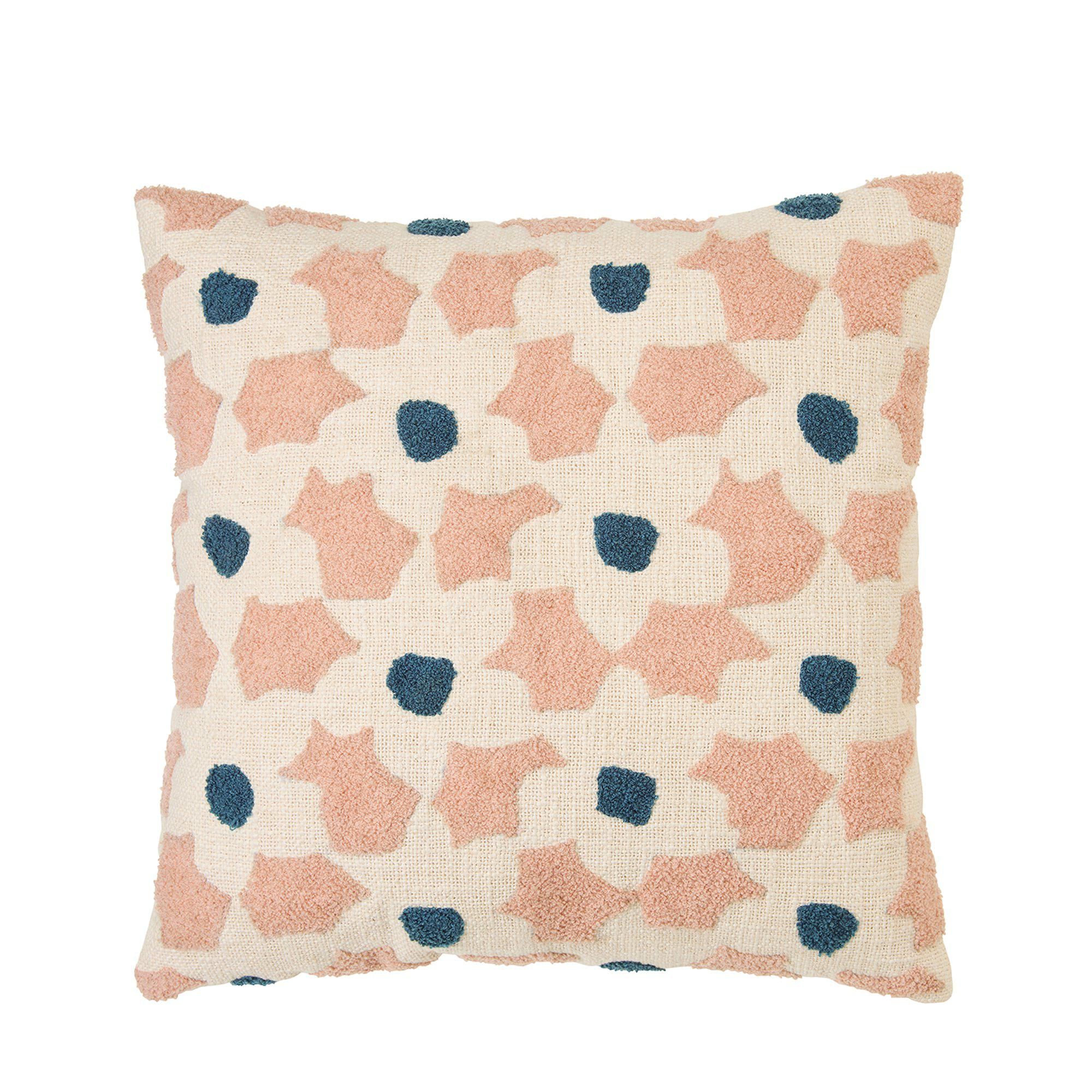 TARA Kuddfodral Vit/Blå/Rosa - Vit/Blå/Rosa - 45x45cm