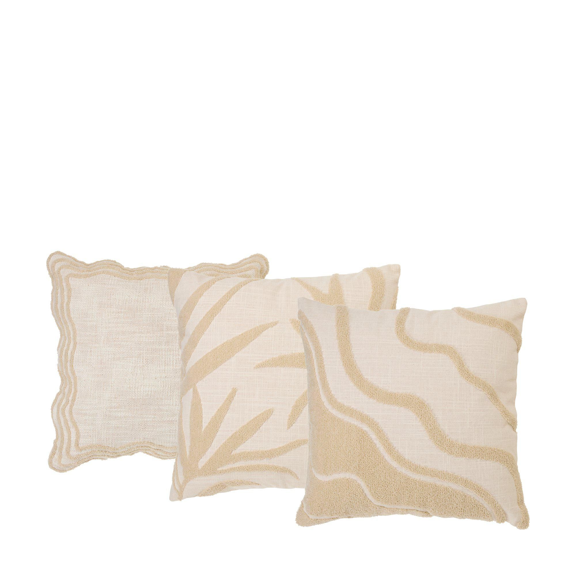 SOLEIA Cushion cover Mix Offwhite/Beige - Offwhite/Beige - 45x45cm