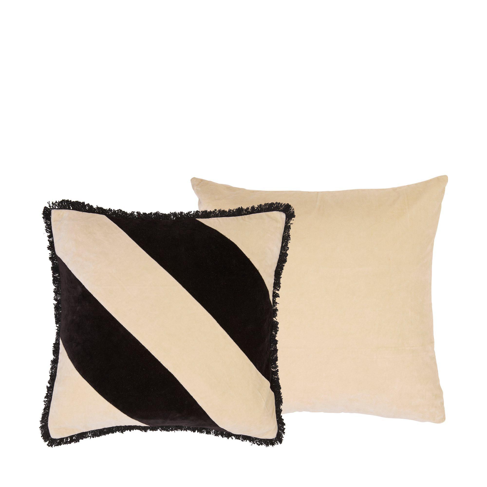RANDI Cushion cover Mix Beige/Black - Beige/Black - 45x45cm