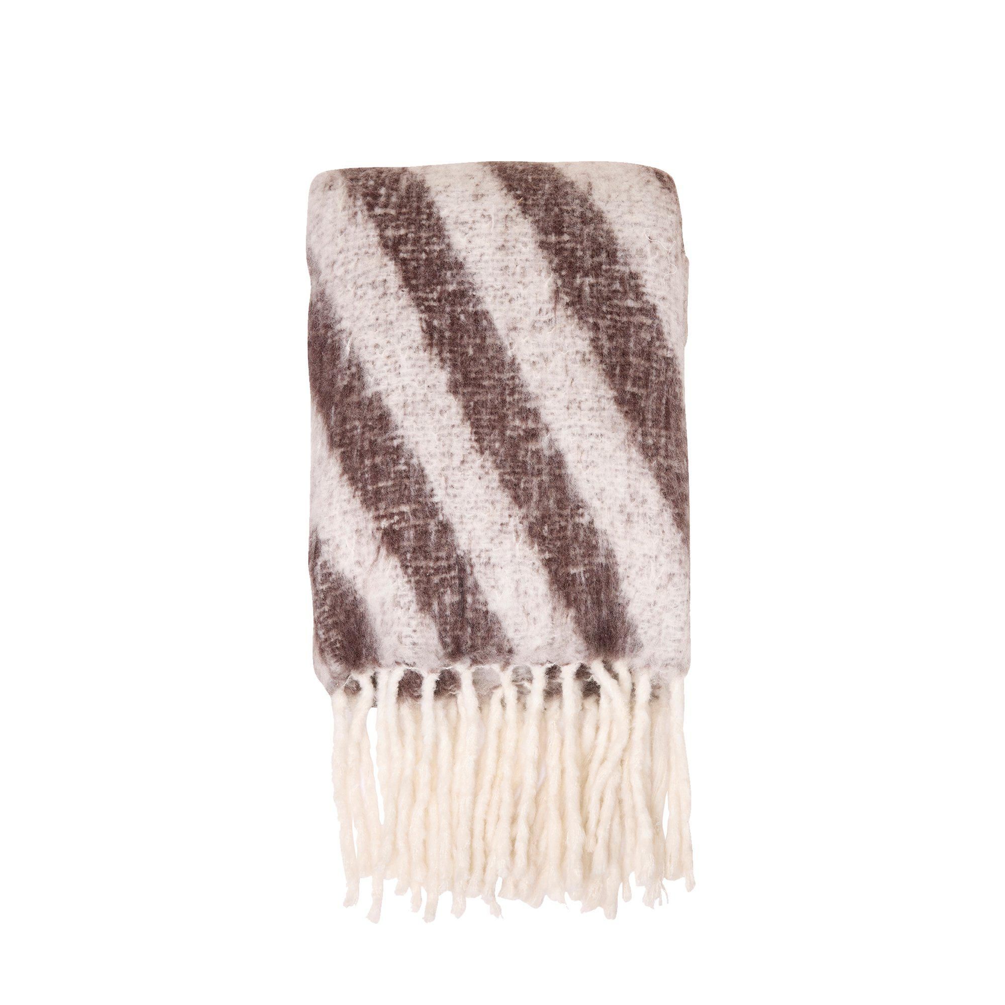 SANYA Pläd Beige/Brun - Beige/Brun - 125x150cm