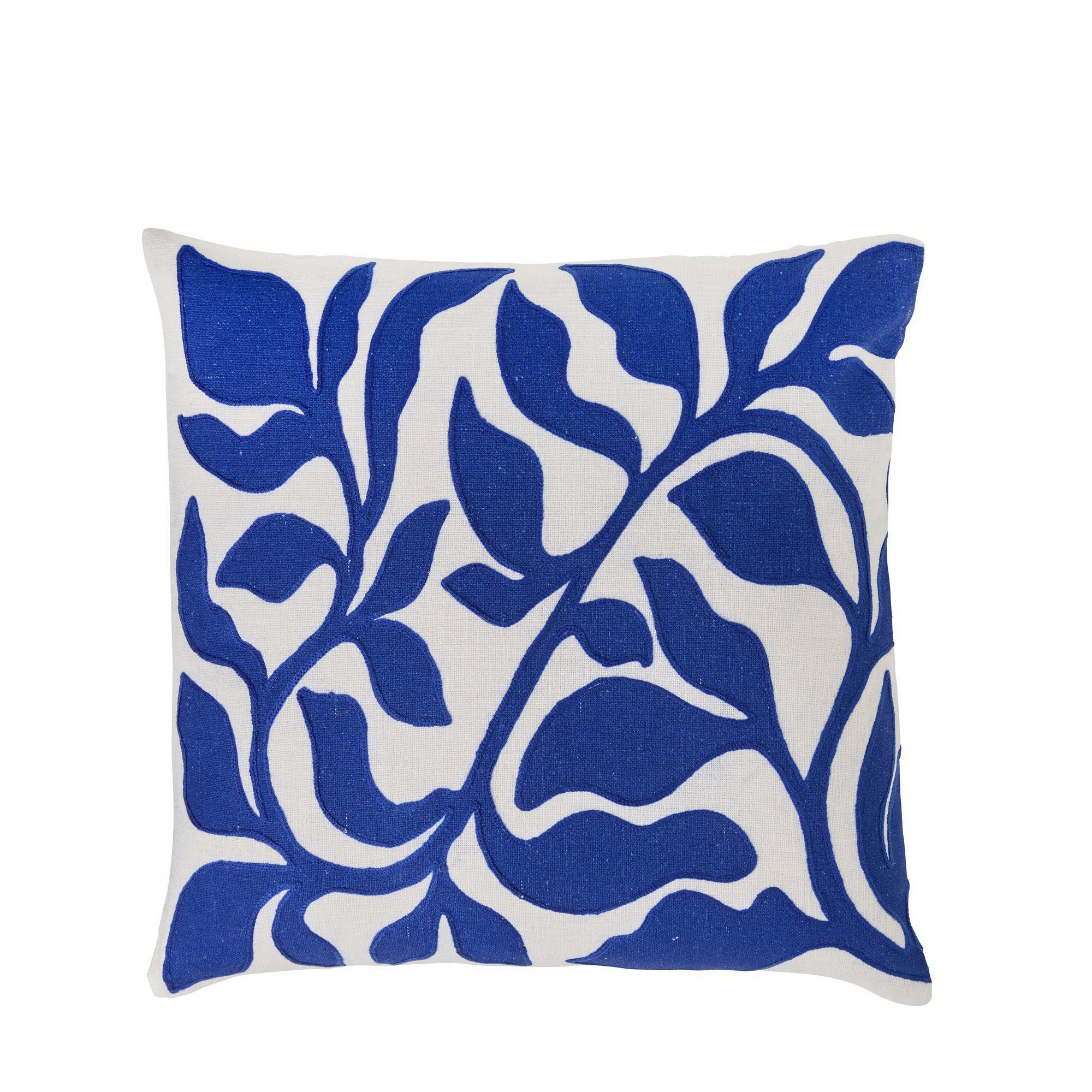 MEERA Cushion cover Offwhite/Blue - Offwhite/Blue - 50x50cm