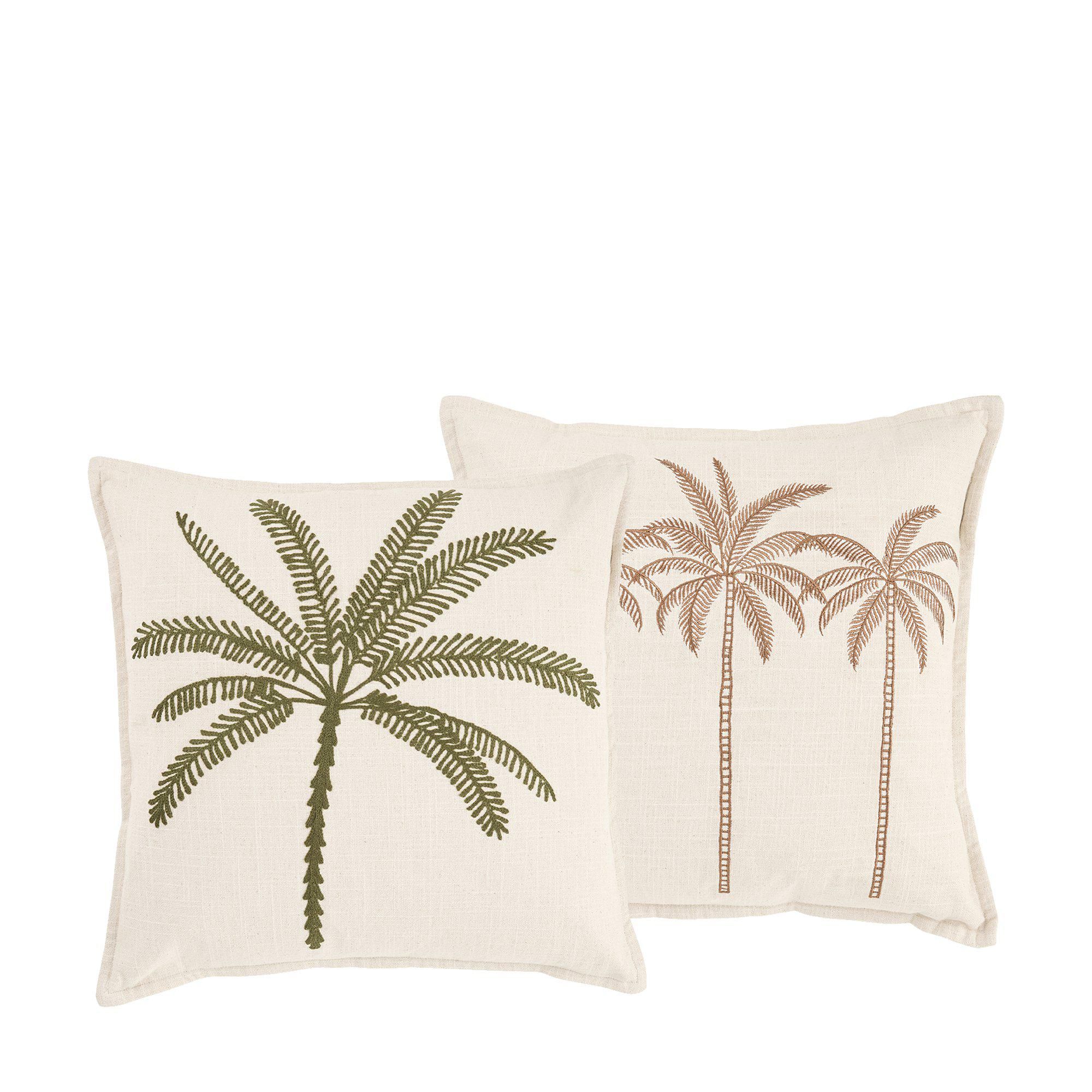 ISHA Cushion cover M White/Beige/Green - White/Beige/Green - 50x50cm