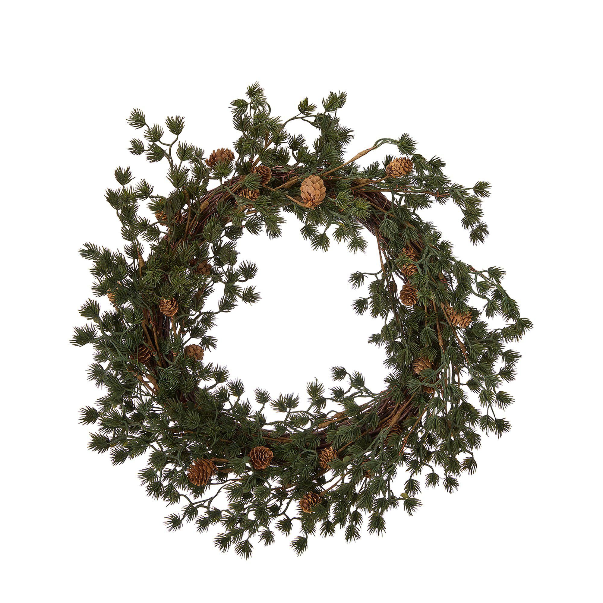 LARIX Wreath Green - Green - 50x12cm