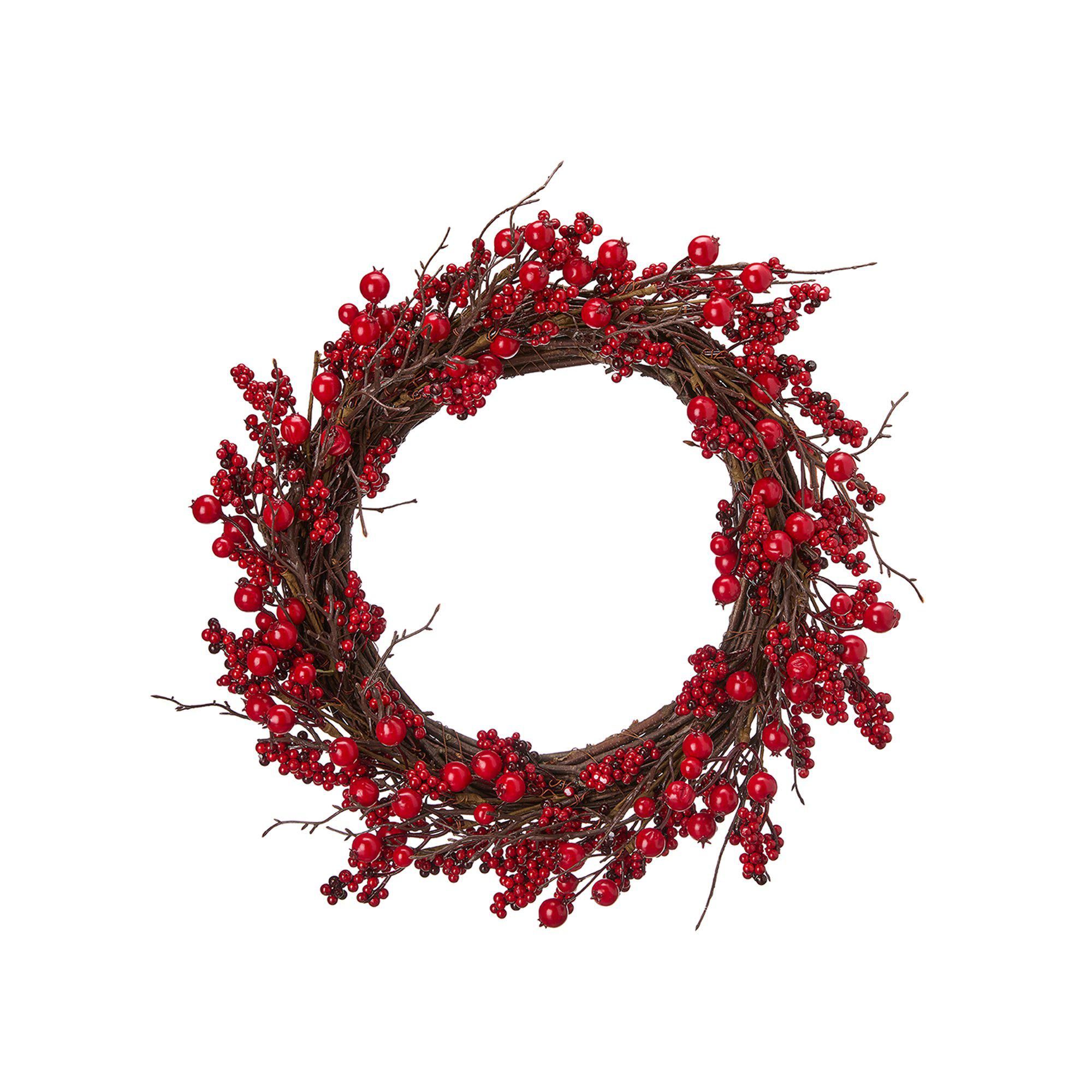 BERRY Wreath Red - Red - 40x12cm