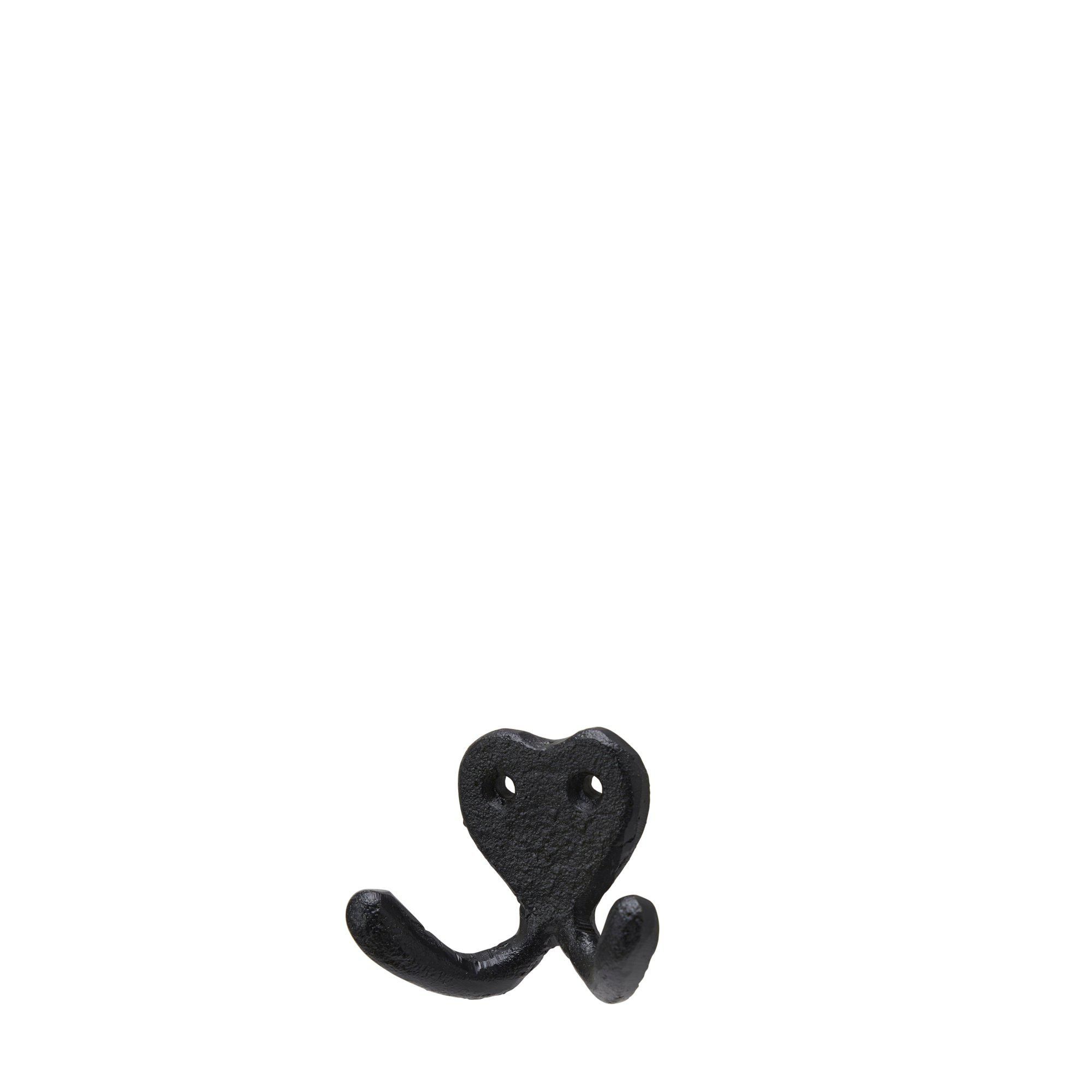 TOVE Hook Heart Double Black - Black - 7x6cm