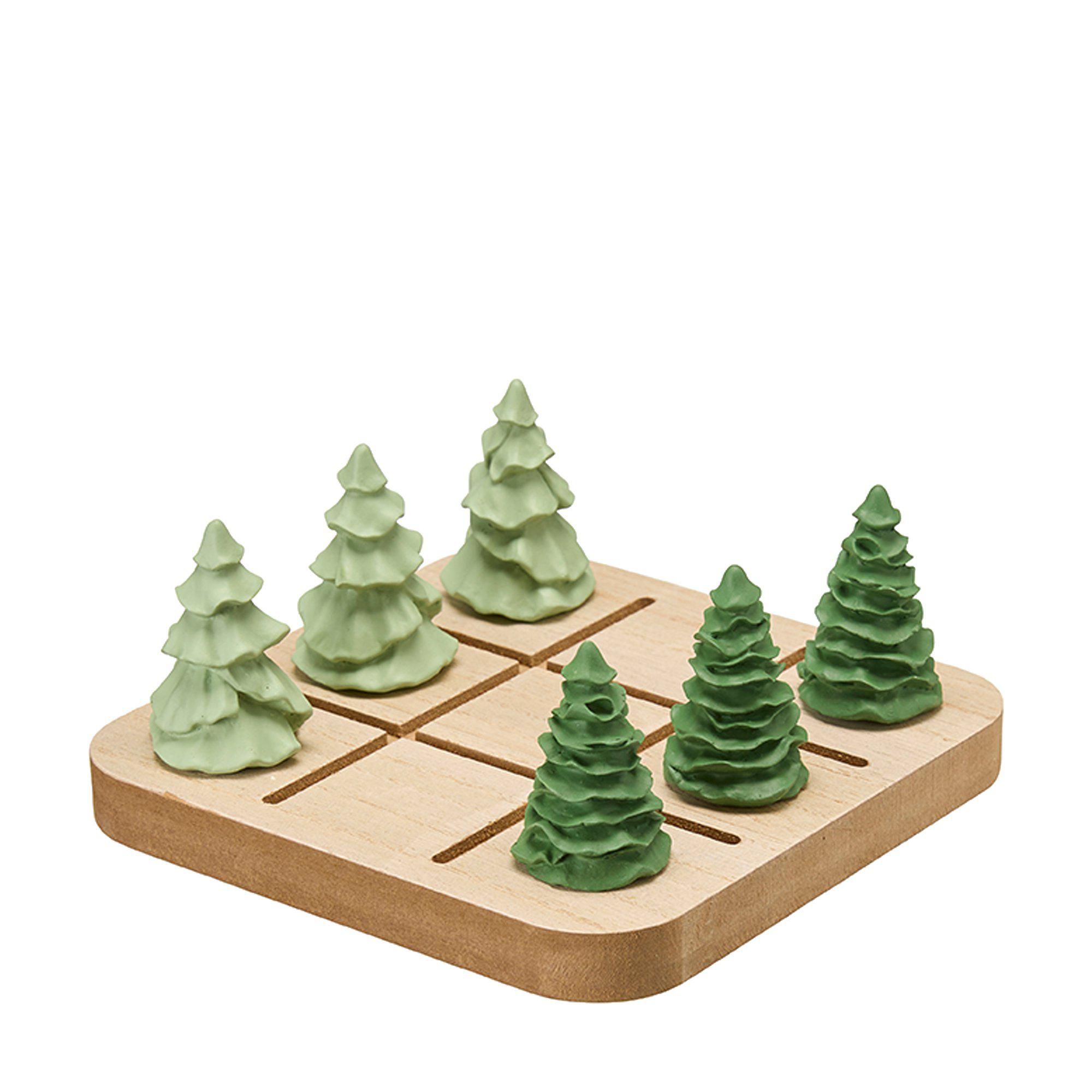 TRE I RAD Brädspel Natur/Grön - Natur/Grön - 15x15cm