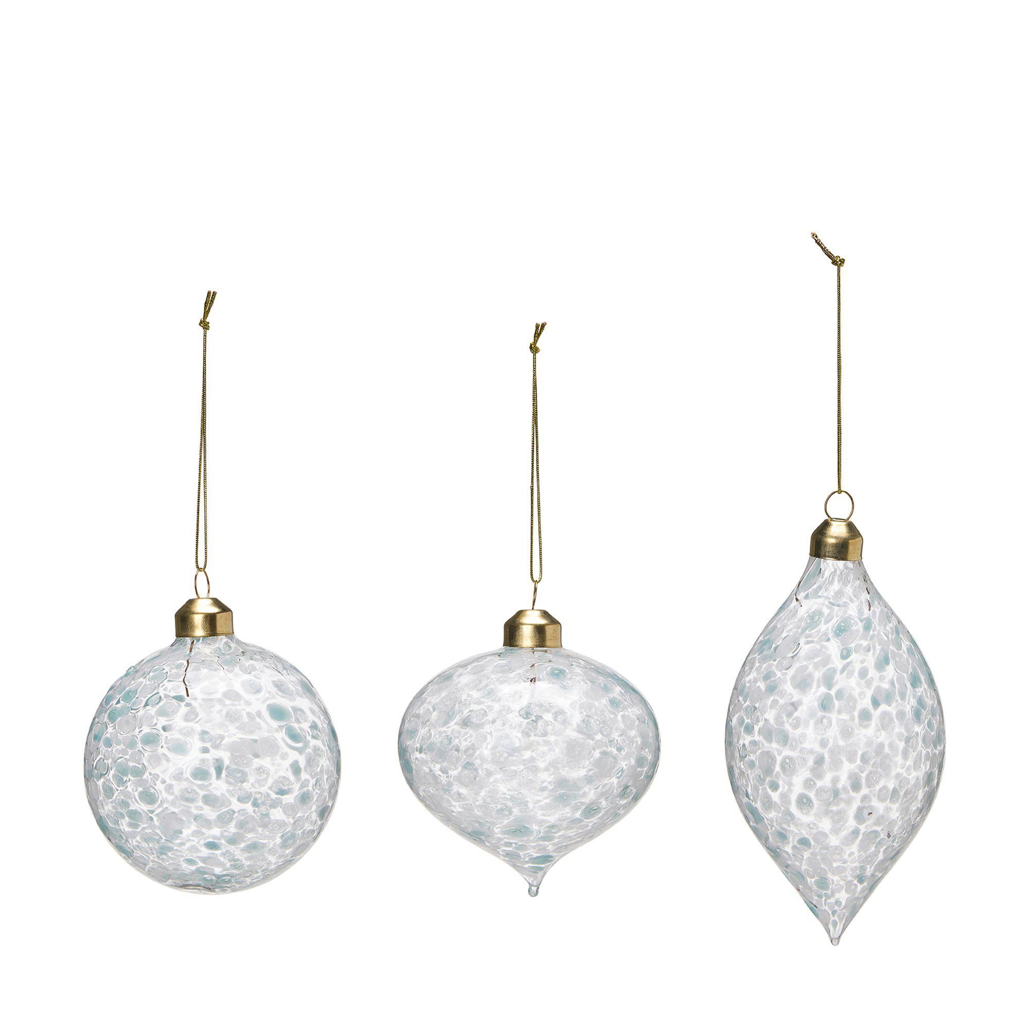 FUSHION Ornament Mix Clear/Blue - Clear/Blue - 8x8 8x9 7x13cm
