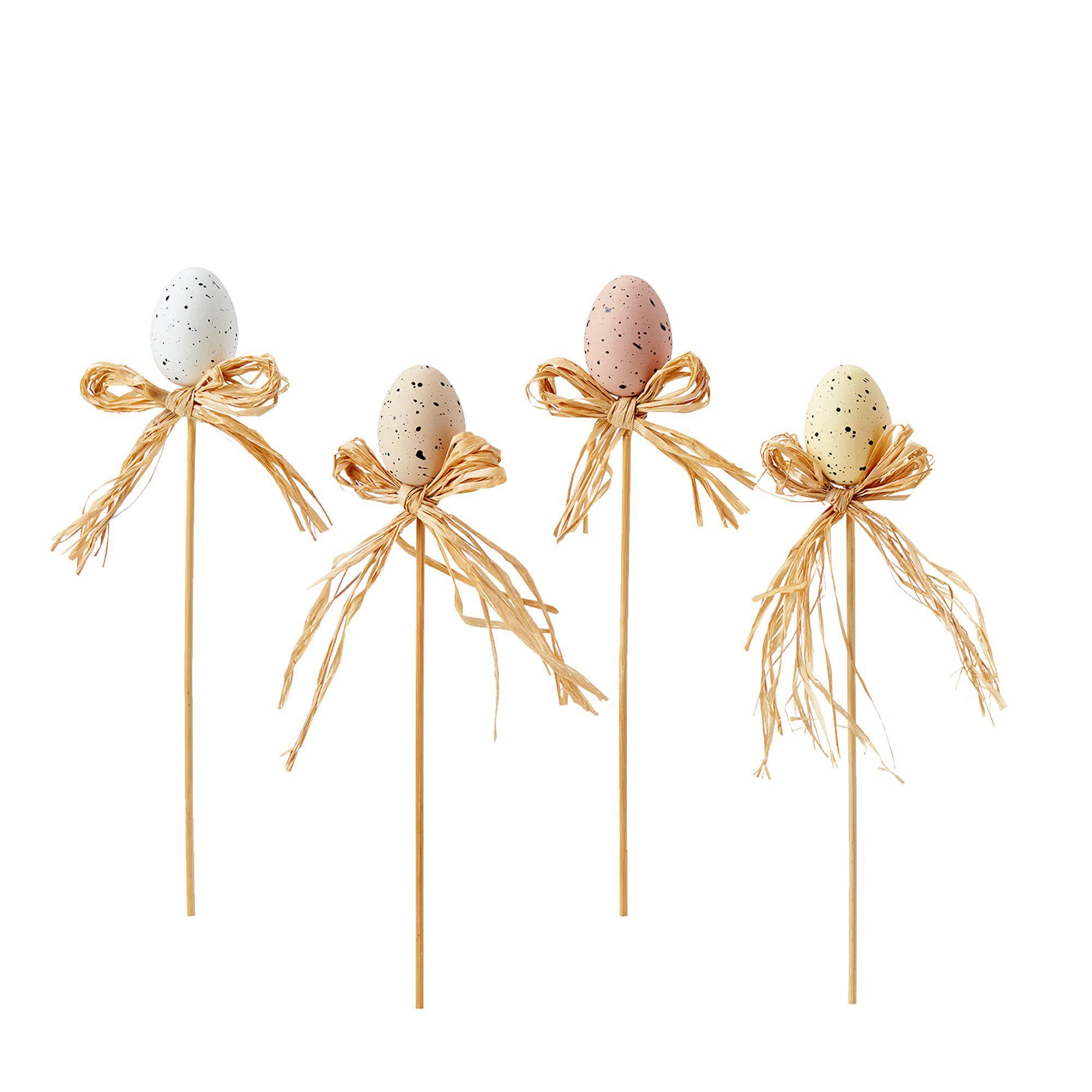 EGG STICKS Mix White/Beige/Pink/Yel - White/Beige/Pink/Yel - 3x4+20 cm