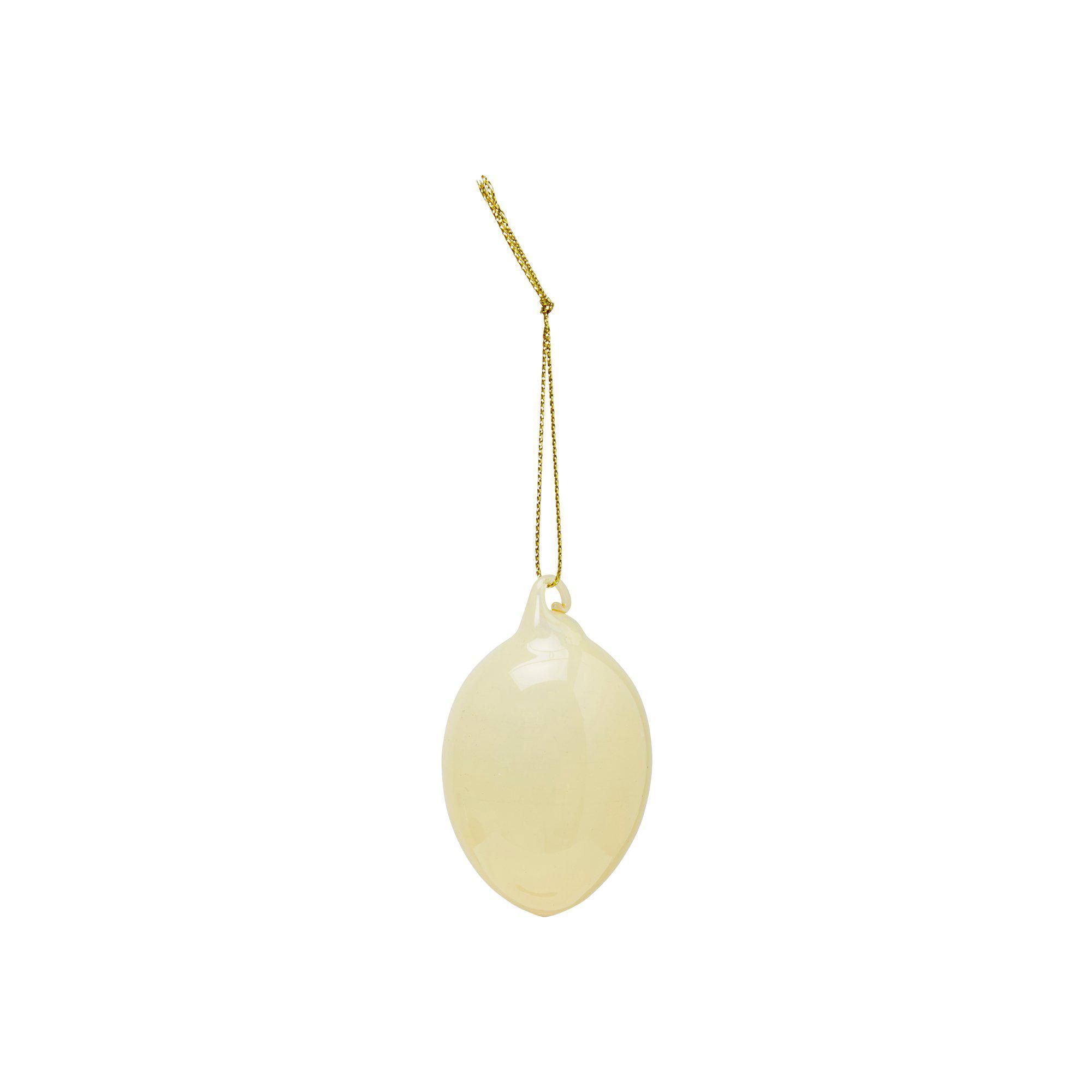 GLASS EGG in Box Yellow - Yellow - 15x11x7cm
