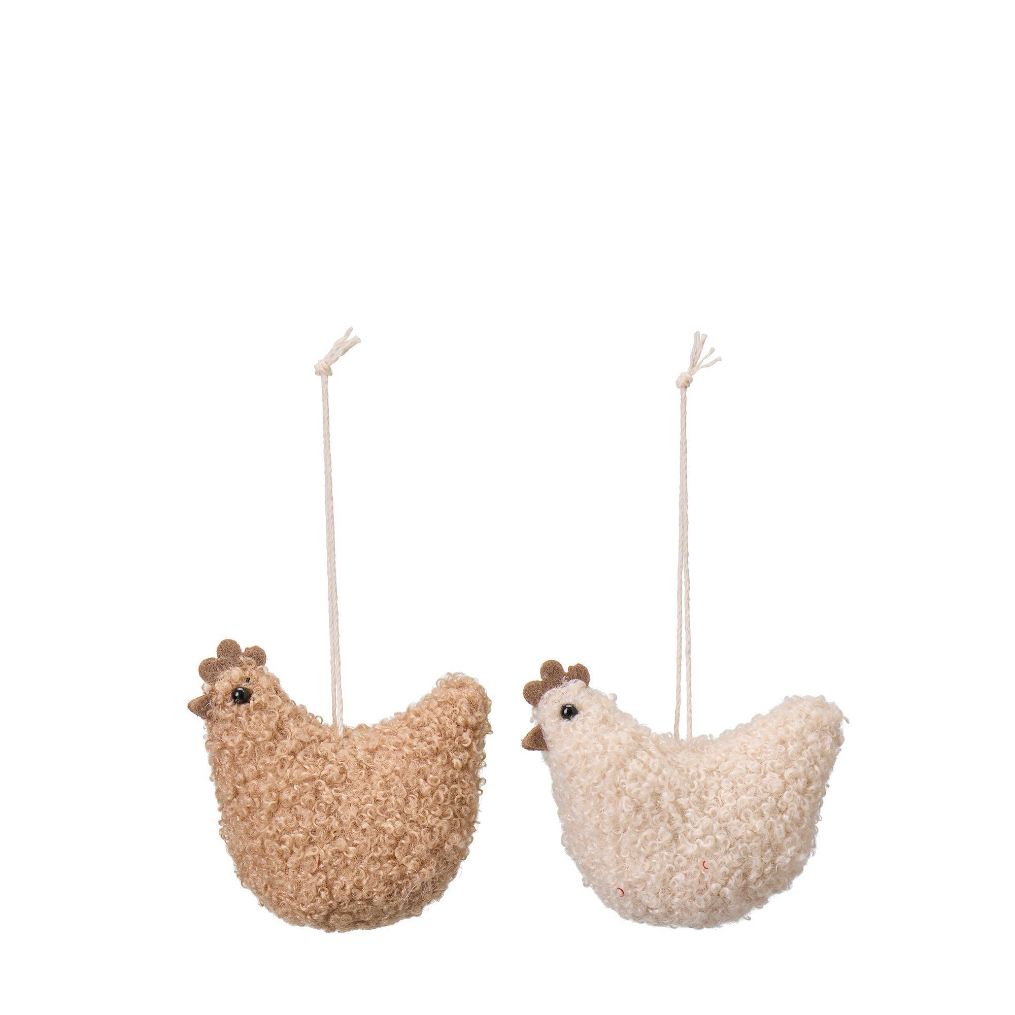 EDA Höna Hänge Mix Brun, Beige - Brun, Beige - 8x3x6cm